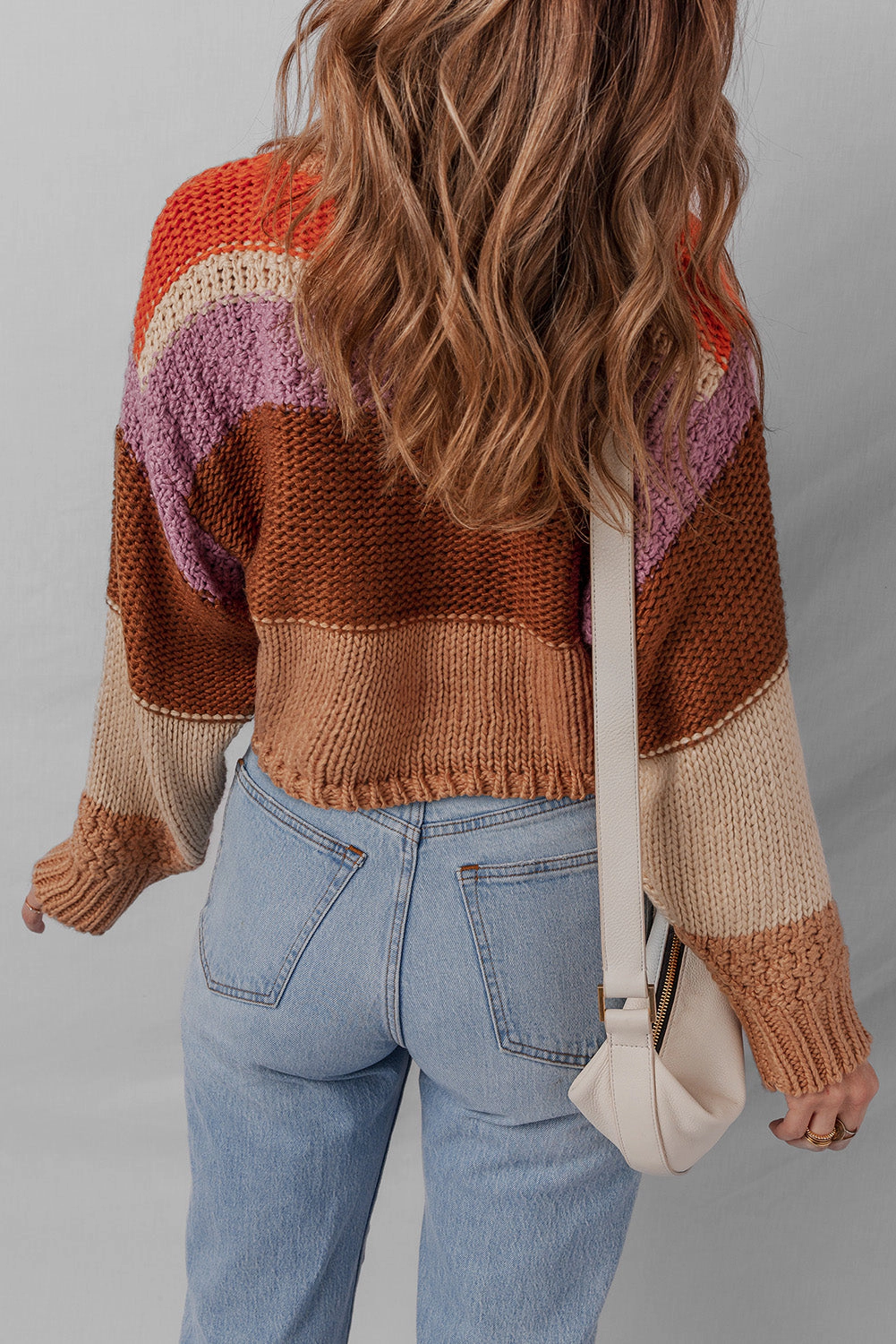 Threaded Pear Women's Lydia Cropped Knitted Sweater