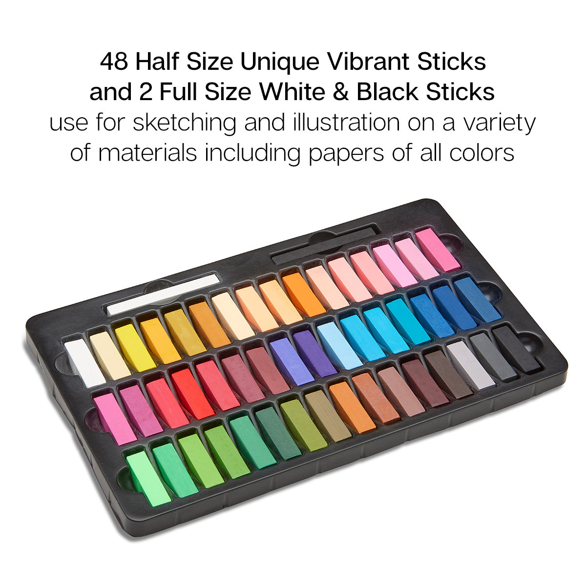 KINGART Soft Pastels Half Stick Set 50 pc