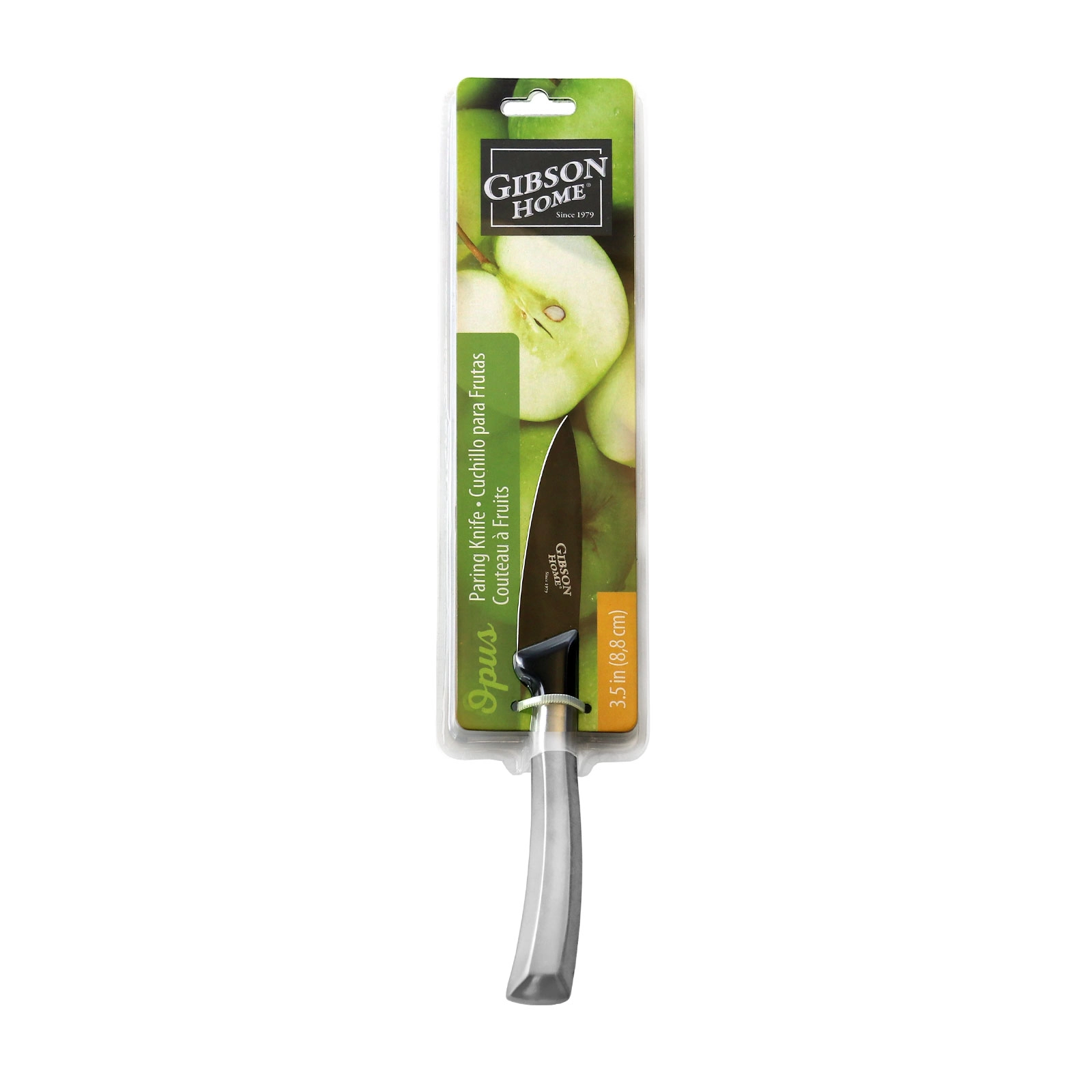 Gibson Home Opus 3.5 Inch. Stainless Steel Paring Knife with Black Blade