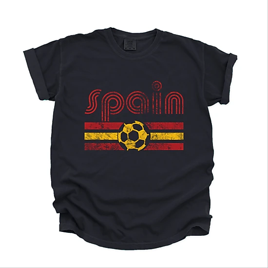 Simply Sage Market - Spain Soccer Flag - Women's Garment Dyed Graphic T-Shirt