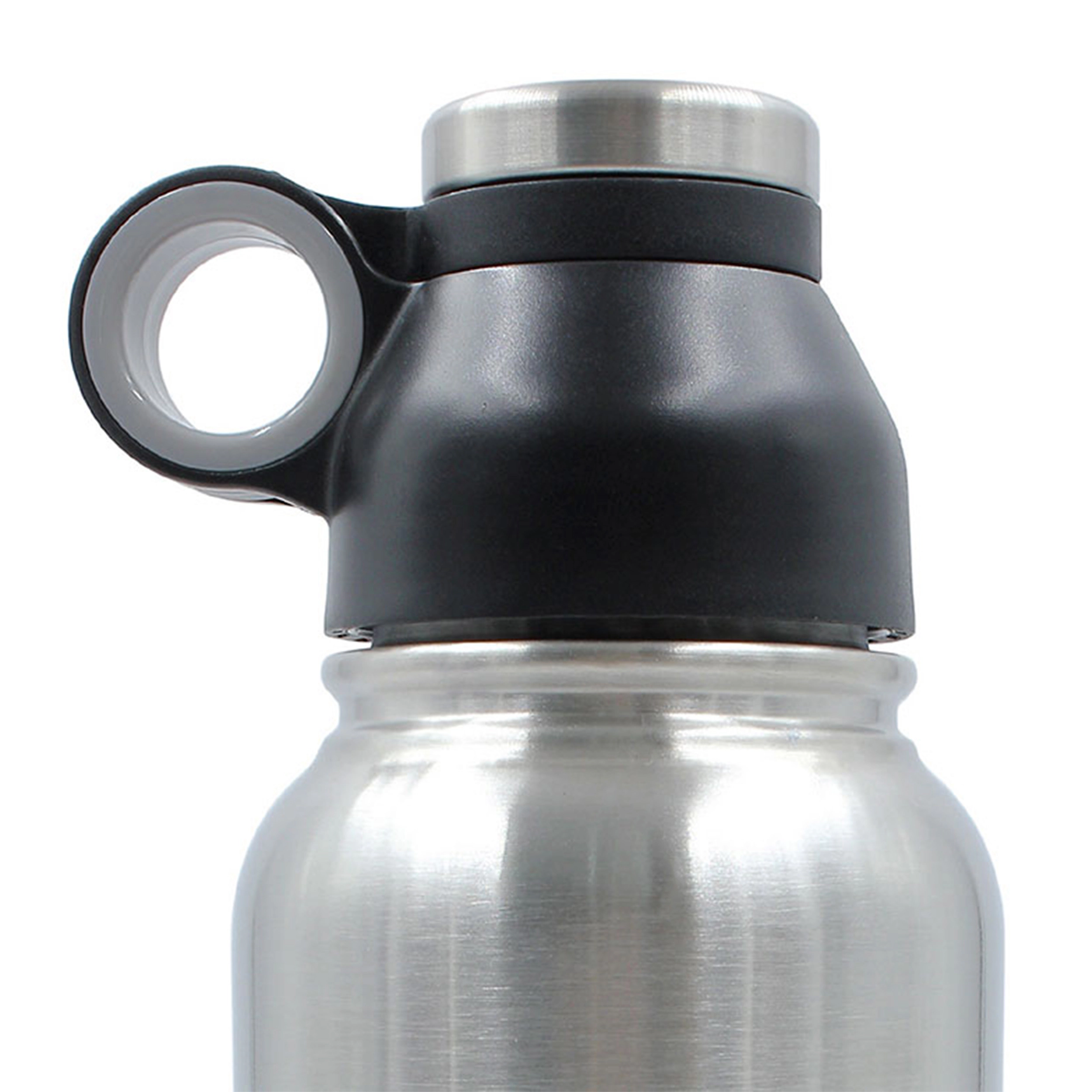 Brentwood GeoJug 32oz Stainless Steel Vacuum Insulated Water Bottle, Black