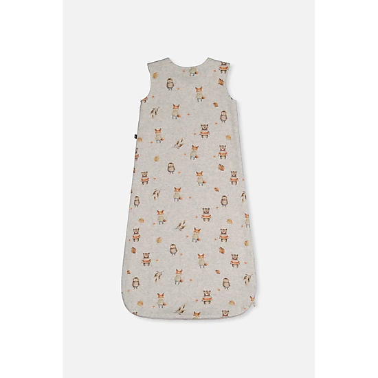 Deux par Deux Boys Organic Cotton Zip Sleep Sack with Woodland Animal Print
