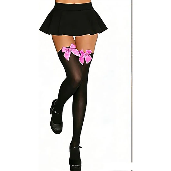 Avidlove Women's Satin Bow Accent Thigh High Stockings