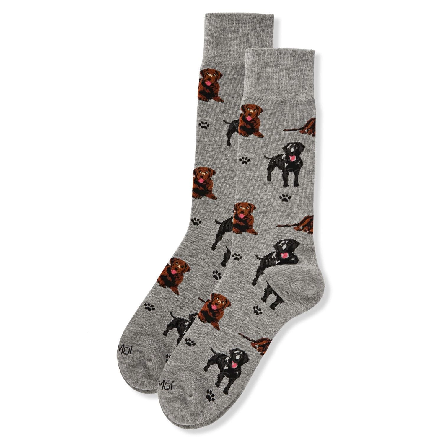 Memoi Men's Labrador Dogs Bamboo Crew Socks
