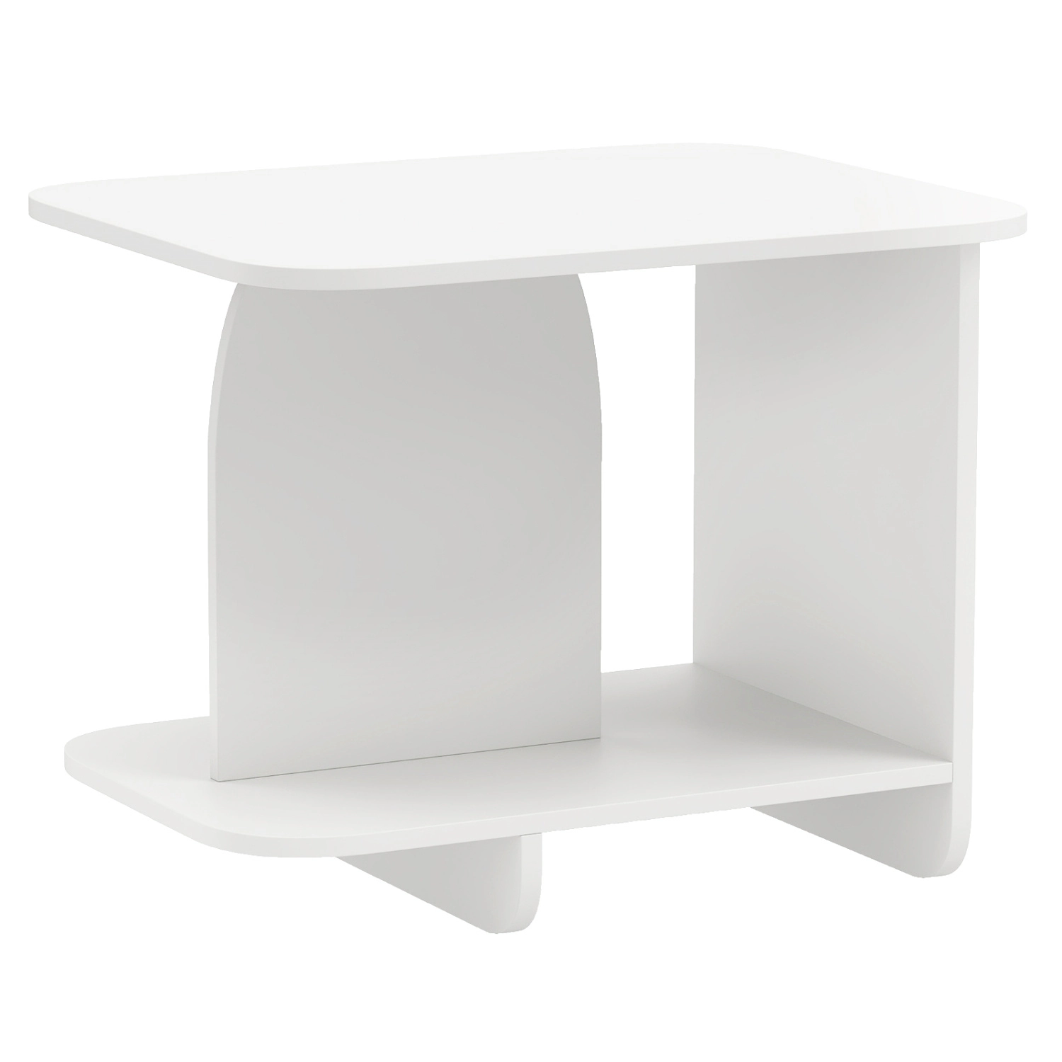 LJG End Table 2-Tier Sofa Side Table with Storage Shelf for Small Space