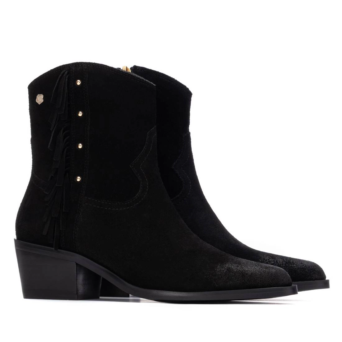 Women's Suede Fringe Ankle Booties Carmela Collection By XTI