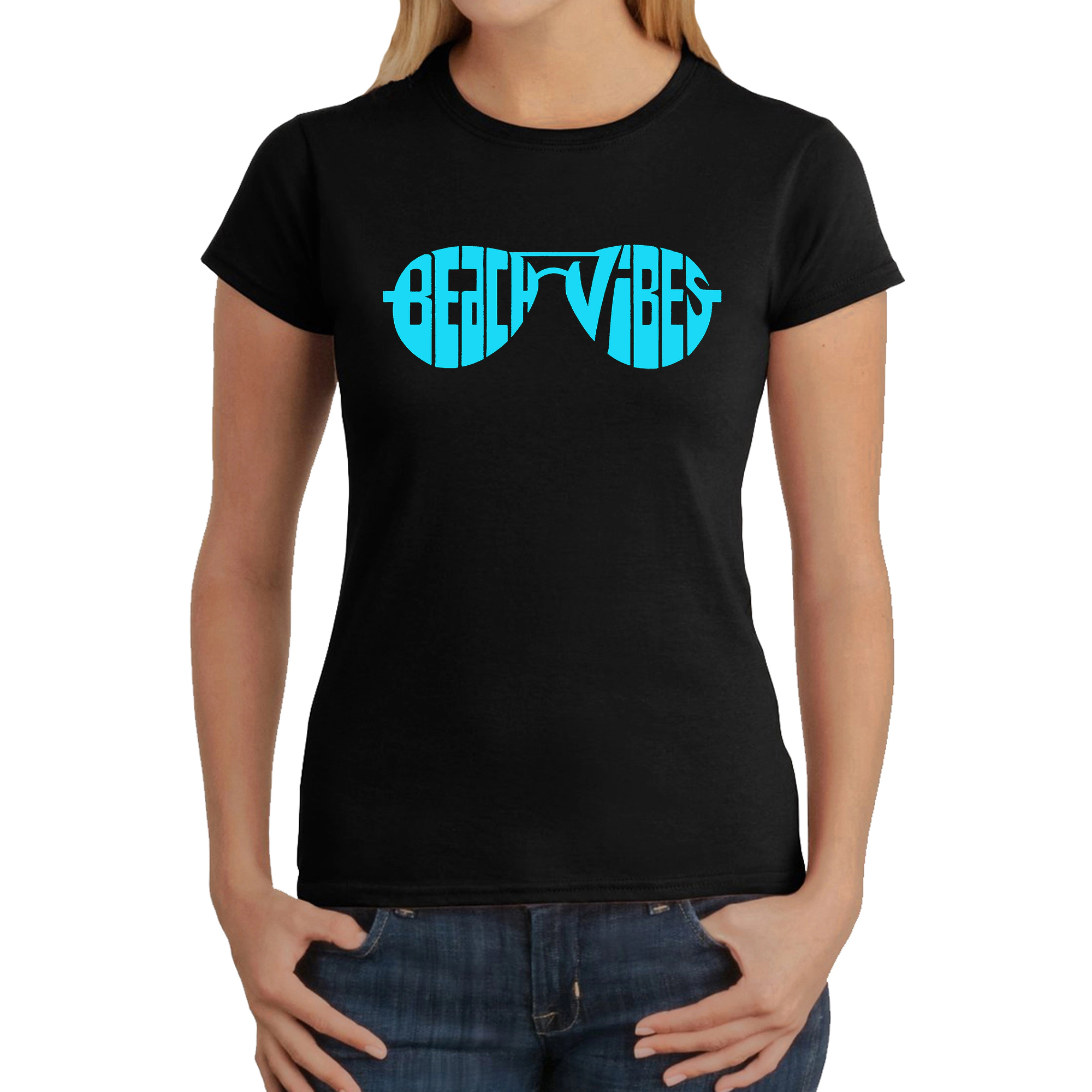 LA Pop Art Women's Word T-Shirt - Beach Vibes