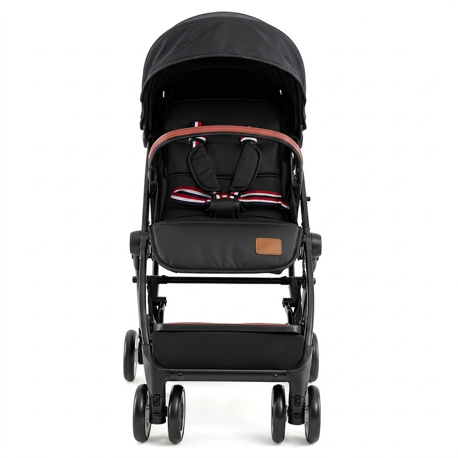 SUGIFT Lightweight Aluminum Frame Baby Stroller 33-lb Capacity Ages 0-3 Years Black with Parasol and Mosquito Net