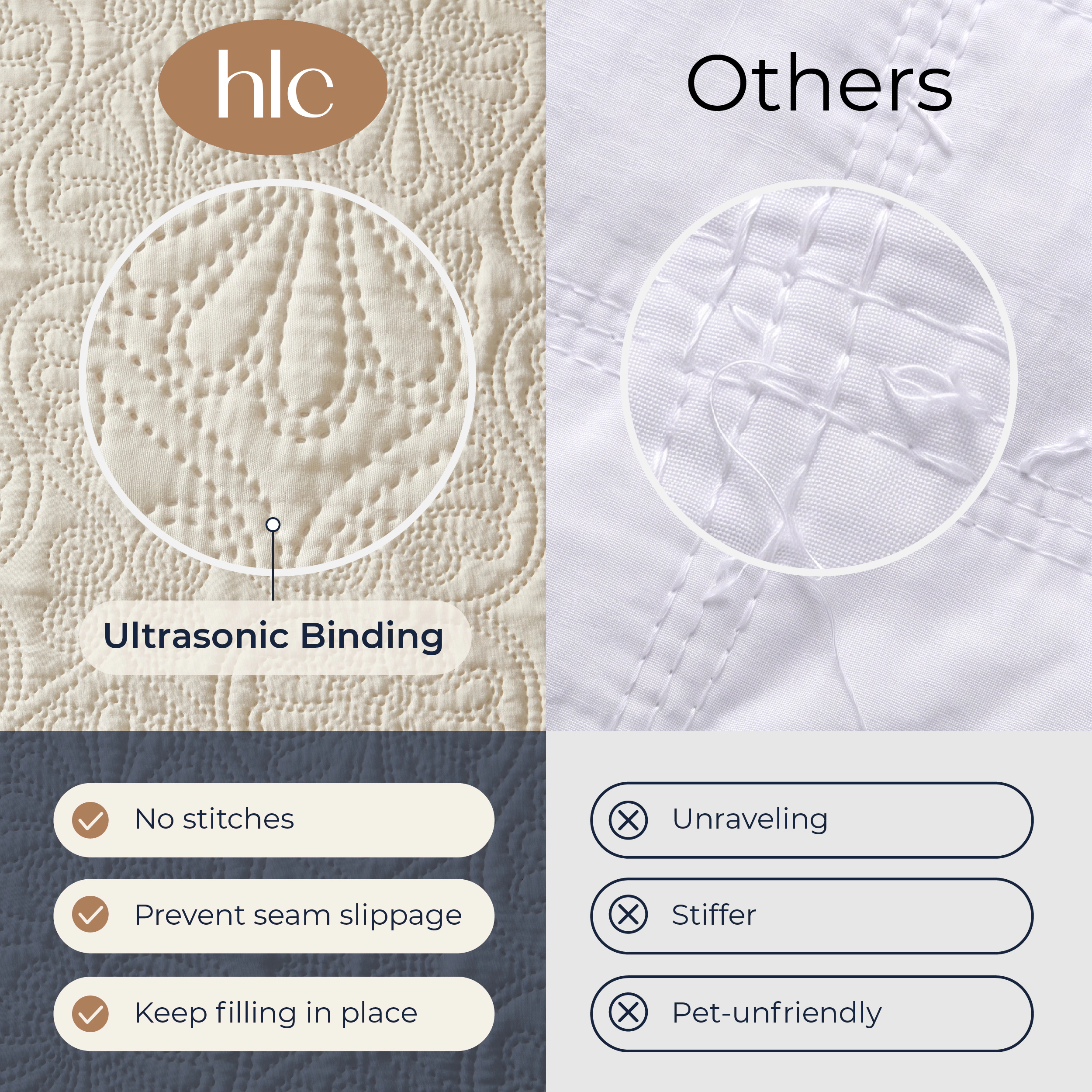 HLC.ME Benji - 3 Piece  Quilt Set, Lightweight Bedspread Coverlet Set