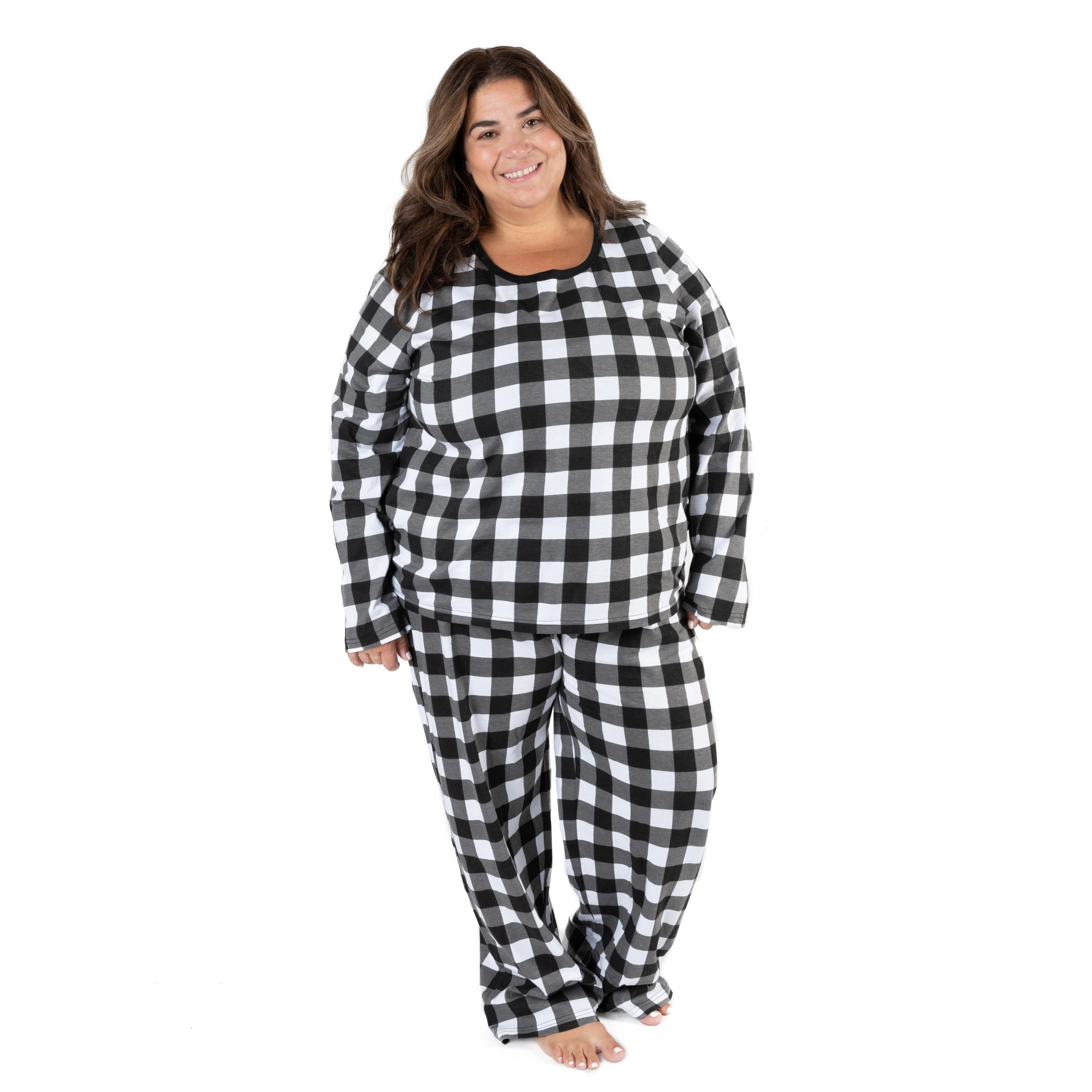 Leveret Women's Holiday Buffalo Plaid Cotton Pajama Set