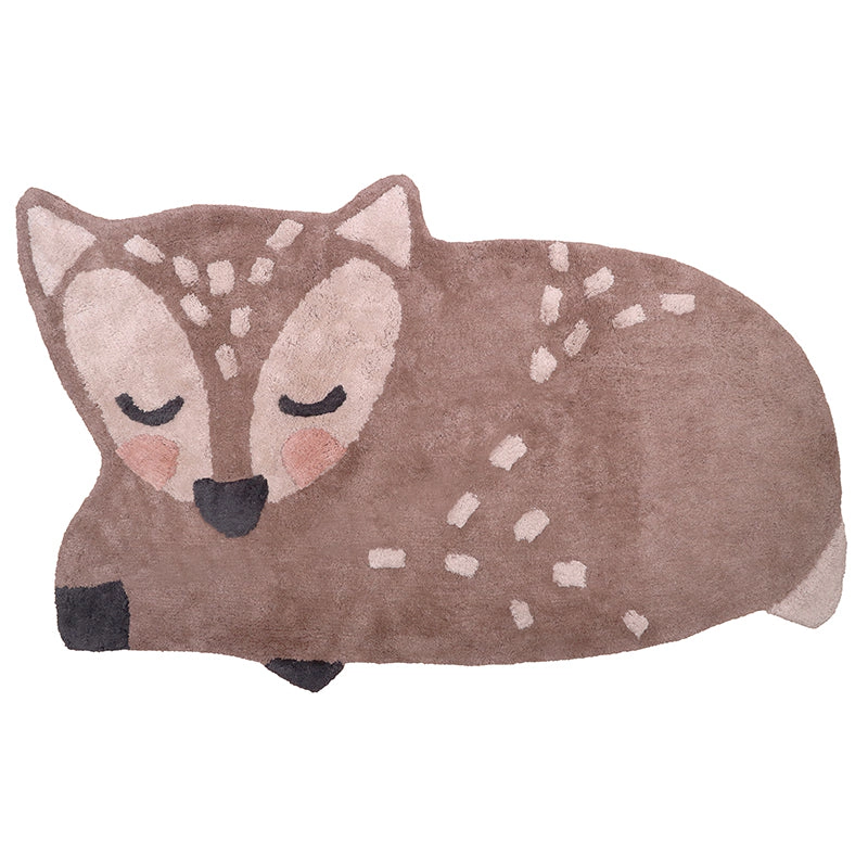 Nattiot Washable Cotton Fawn Kids Rug - Little Deer