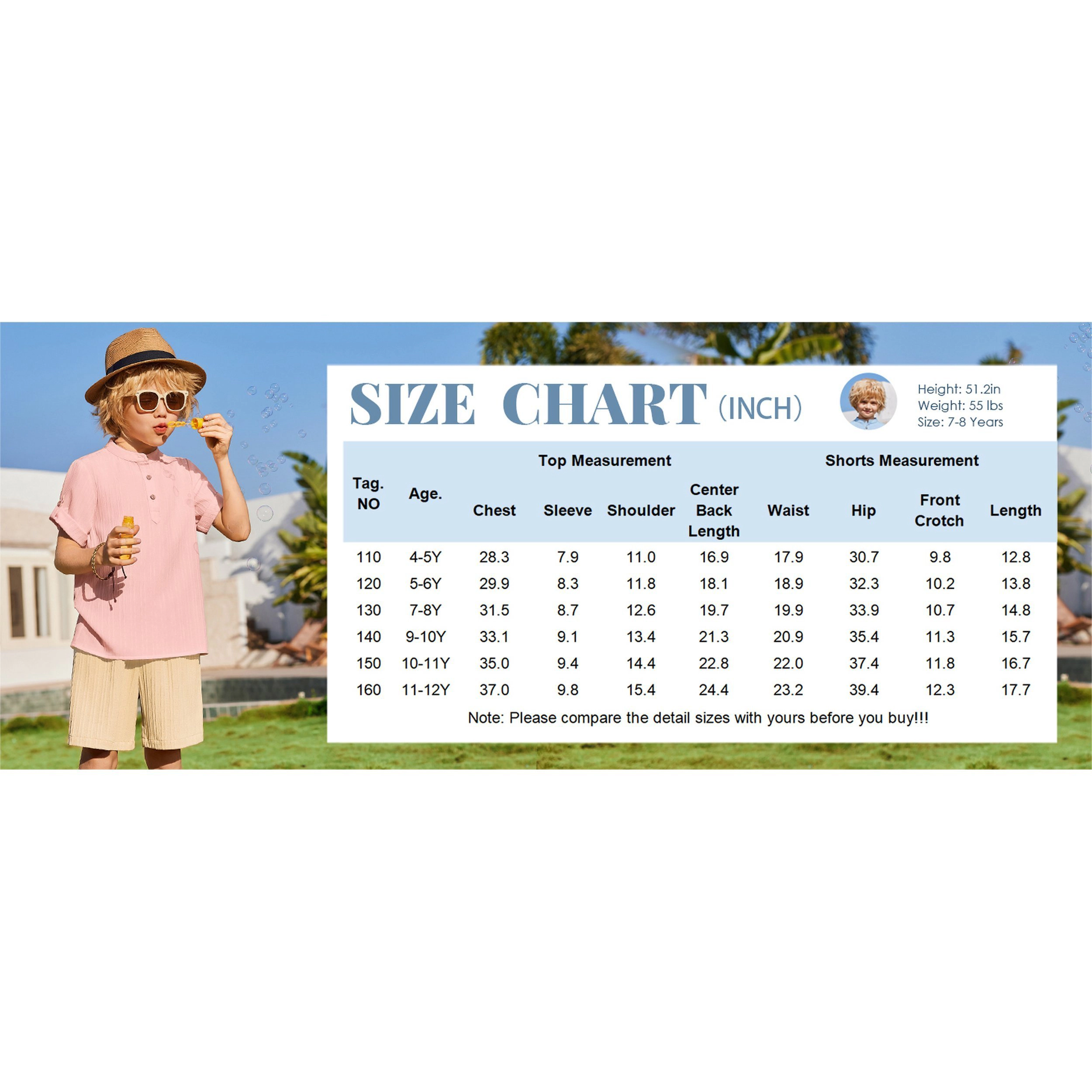 Arshiner Boys Piece Beach Outfit Short Sleeve Textured Button Down Shirt And Sets Summer