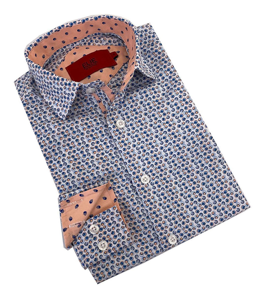 Elie Balleh Boys Slim Fit Printed Button-Down Shirt