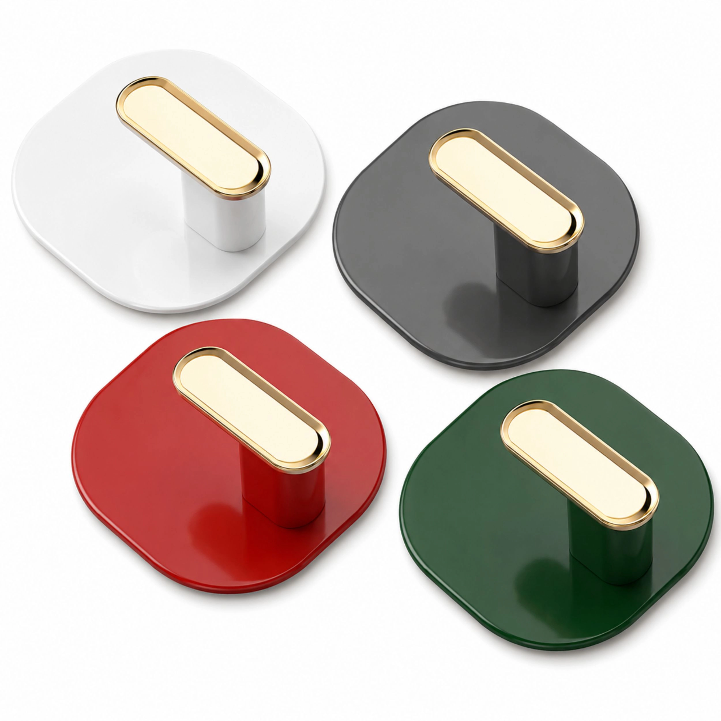 Home Collection Pack of 4 Self-Adhesive Wall Hooks Heavy Duty Bathroom Organizer Hooks