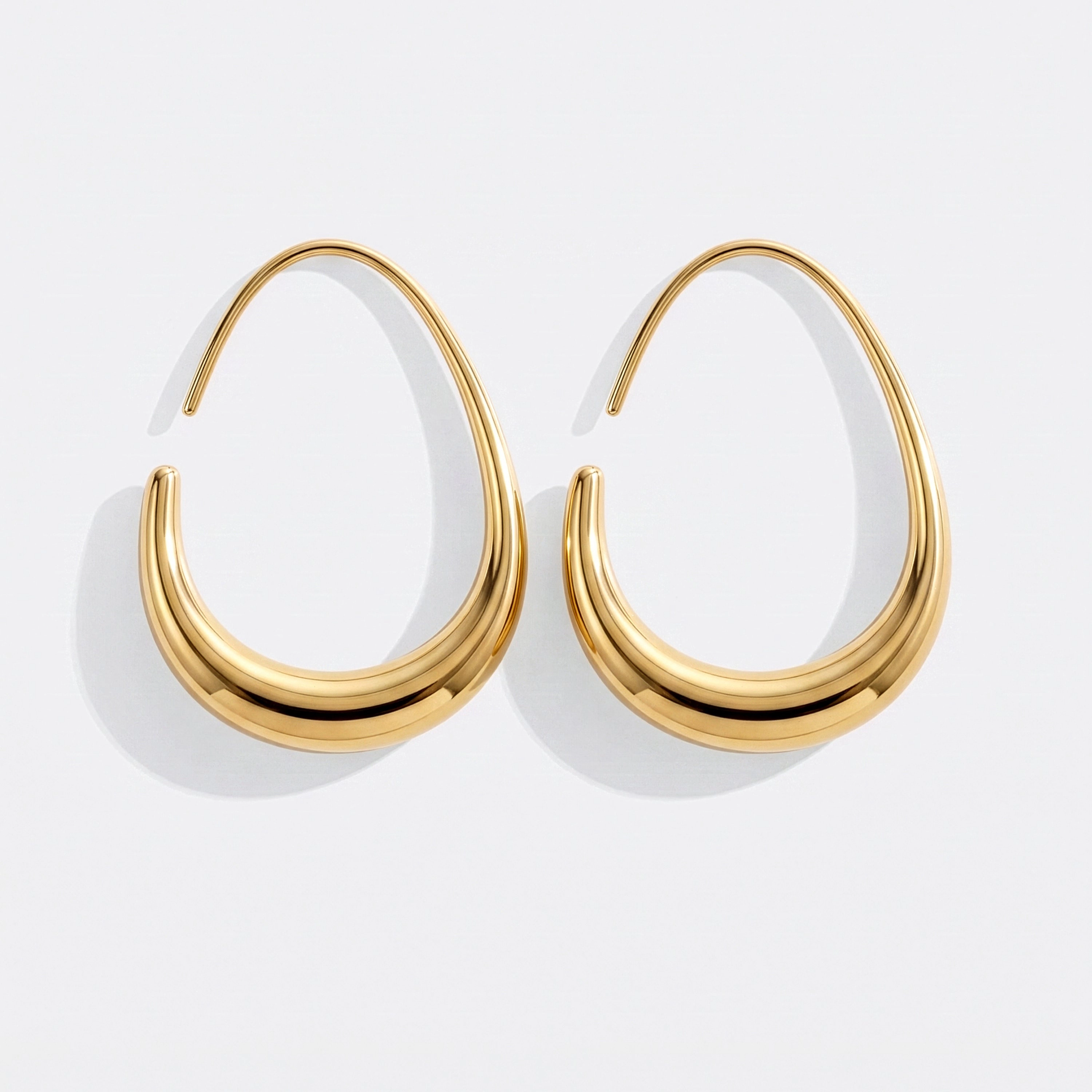 Mint & Lily Women's Fluid Hoop Earrings