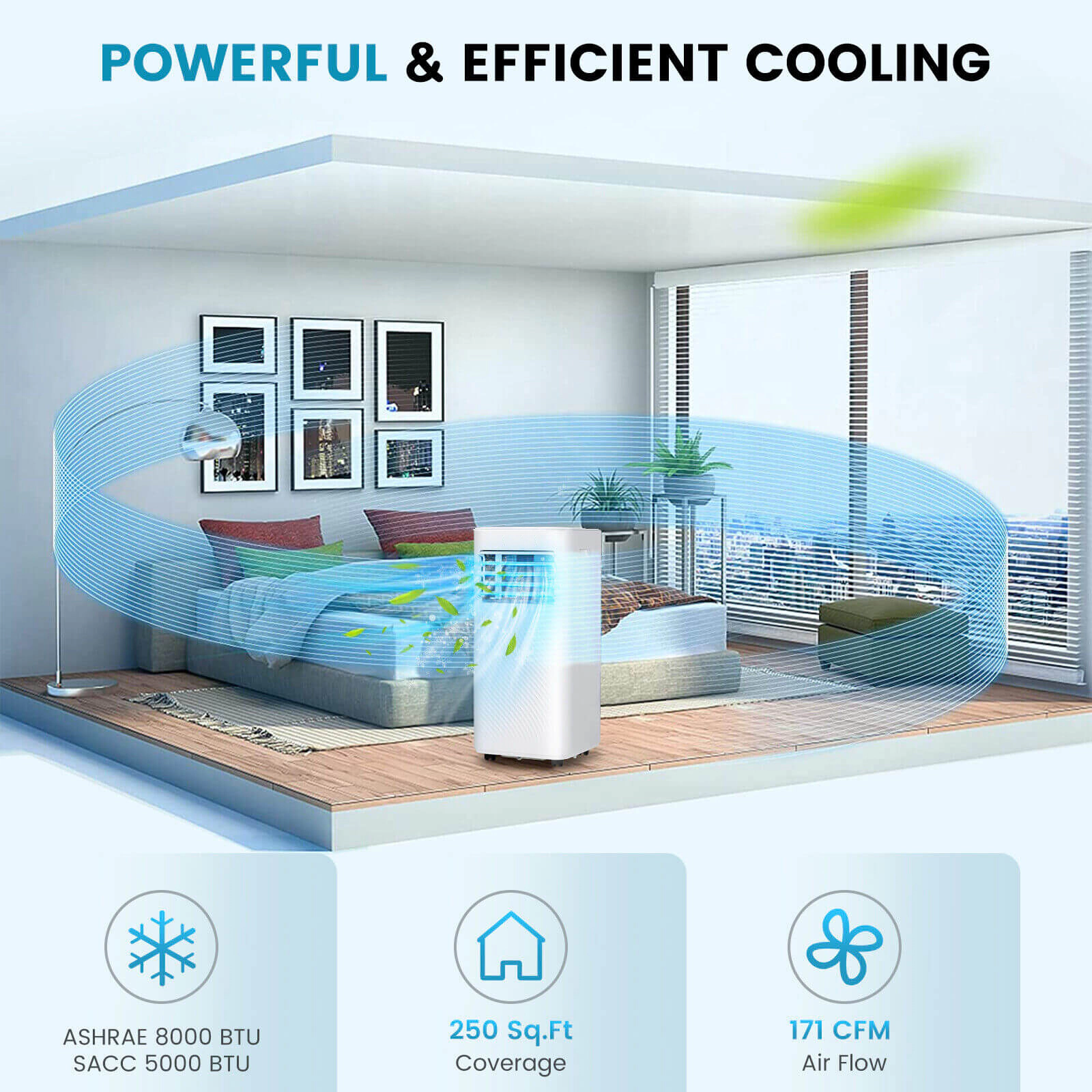 SlickBlue Unisex Portable 8000 BTU Air Conditioner
