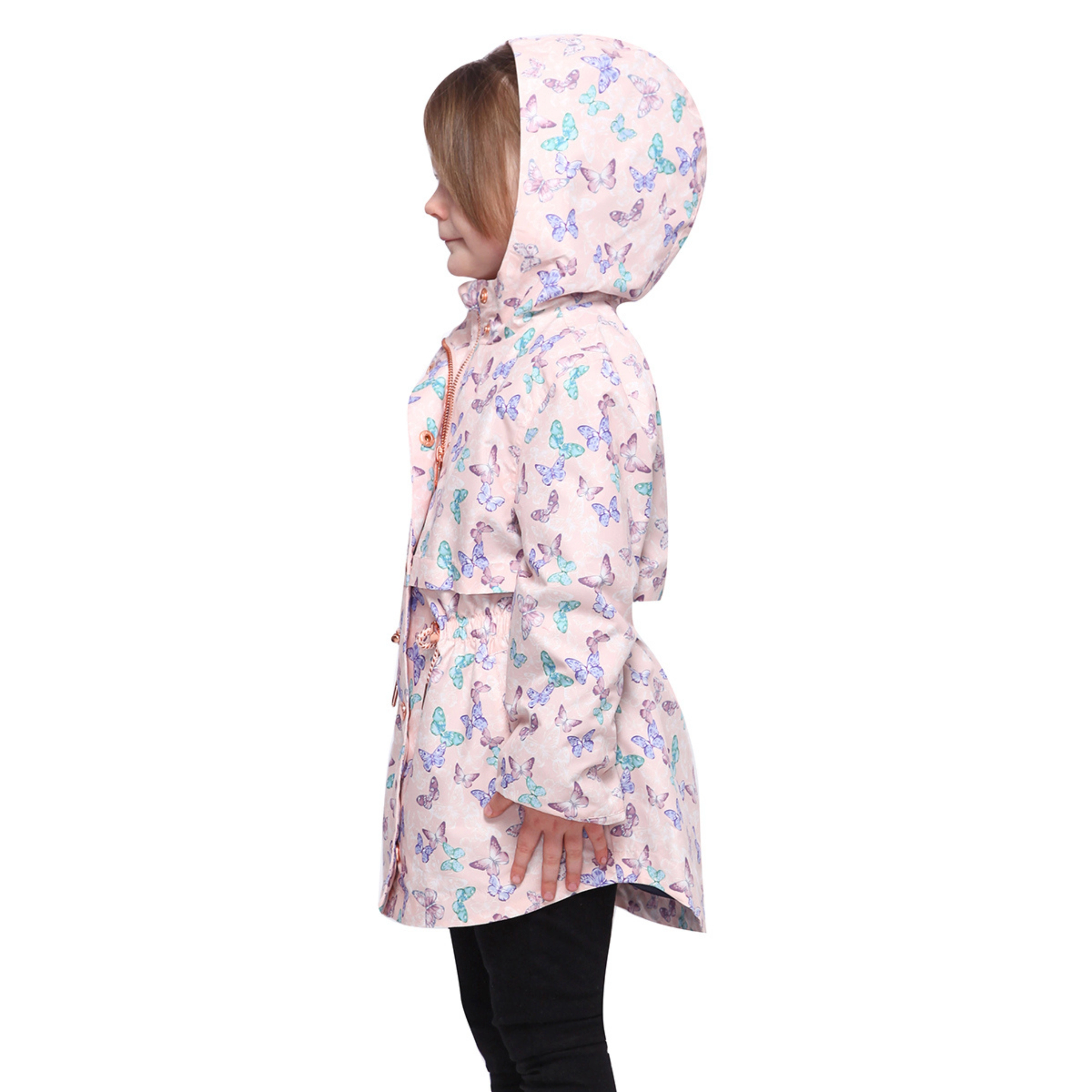 Rokka&Rolla Little & Big Kid Girls Casual Hooded Trench Coat Jacket