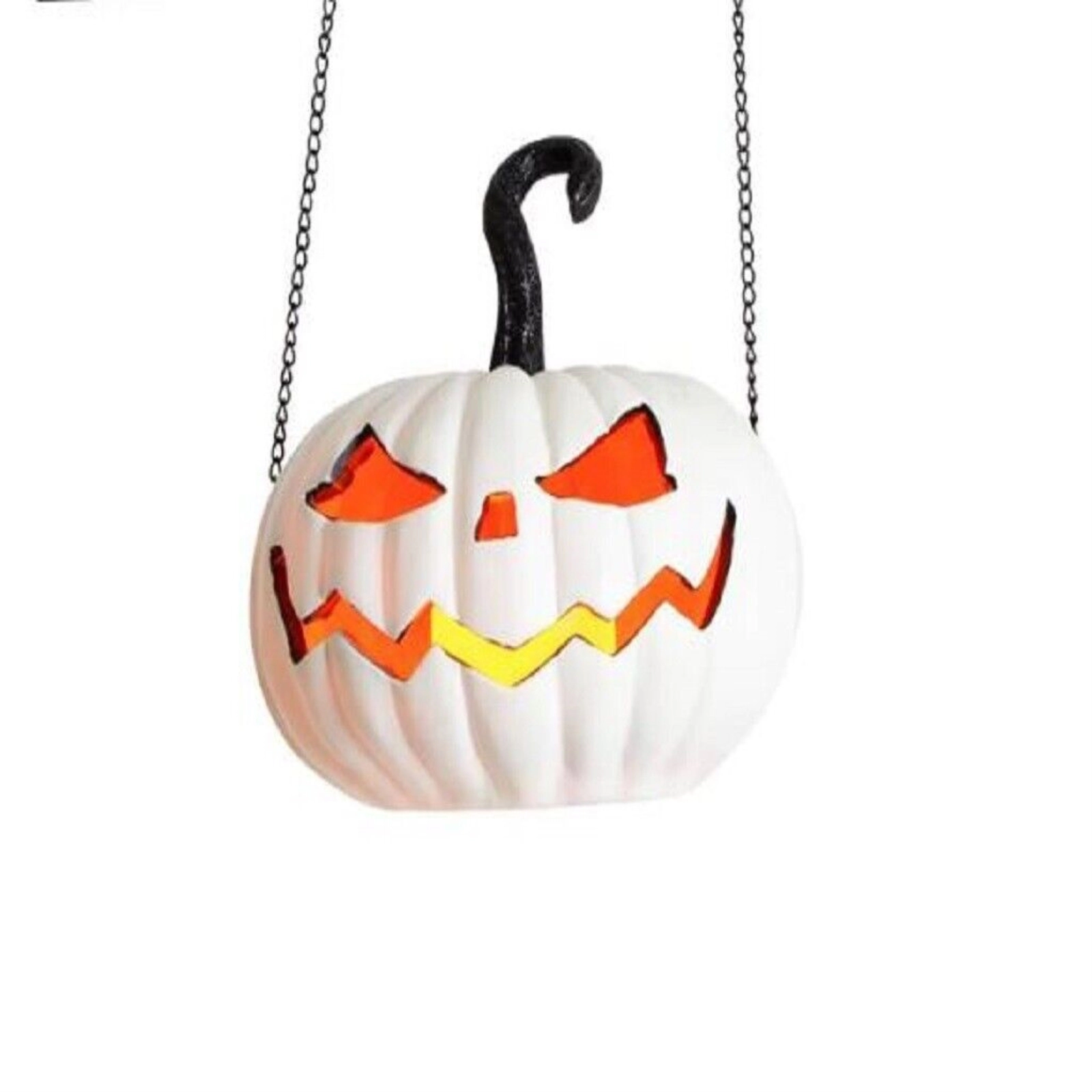 K&K Interiors LED White Jack O Lantern Pumpkin Arrow Replacement Sign 7.5 inch Diameter - Arrow Sold Separately