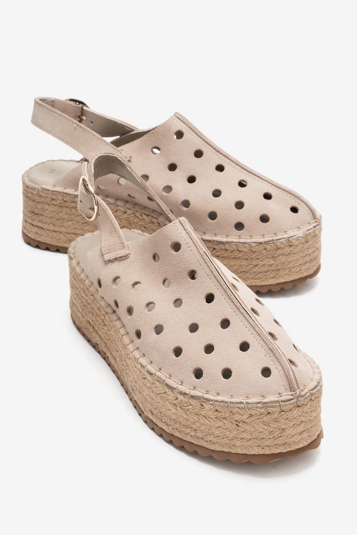 Forever & Always Womens Fraga Leather Wedge Sandals