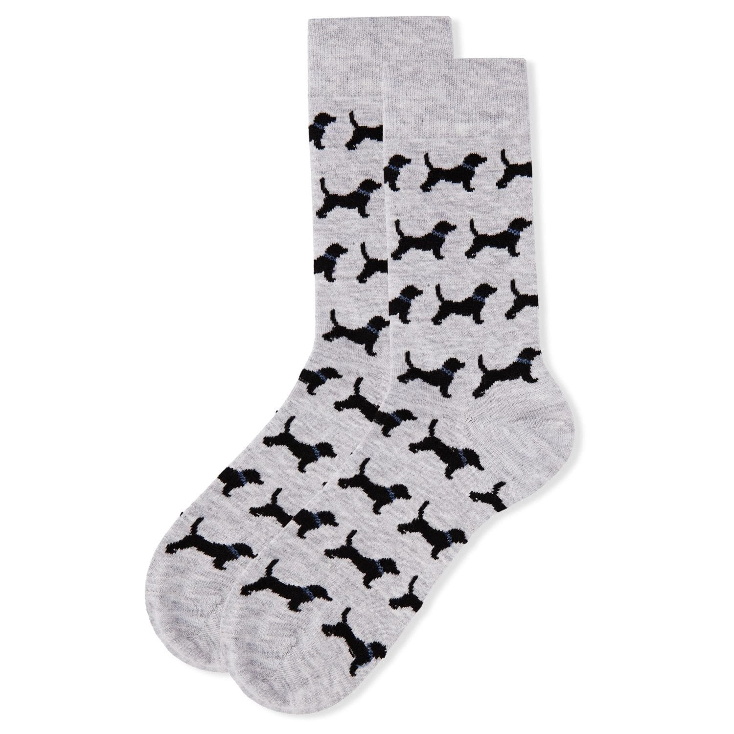 MeMoi Men's Black Labrador Retriever Luxuriously Soft Cashmere Crew Socks