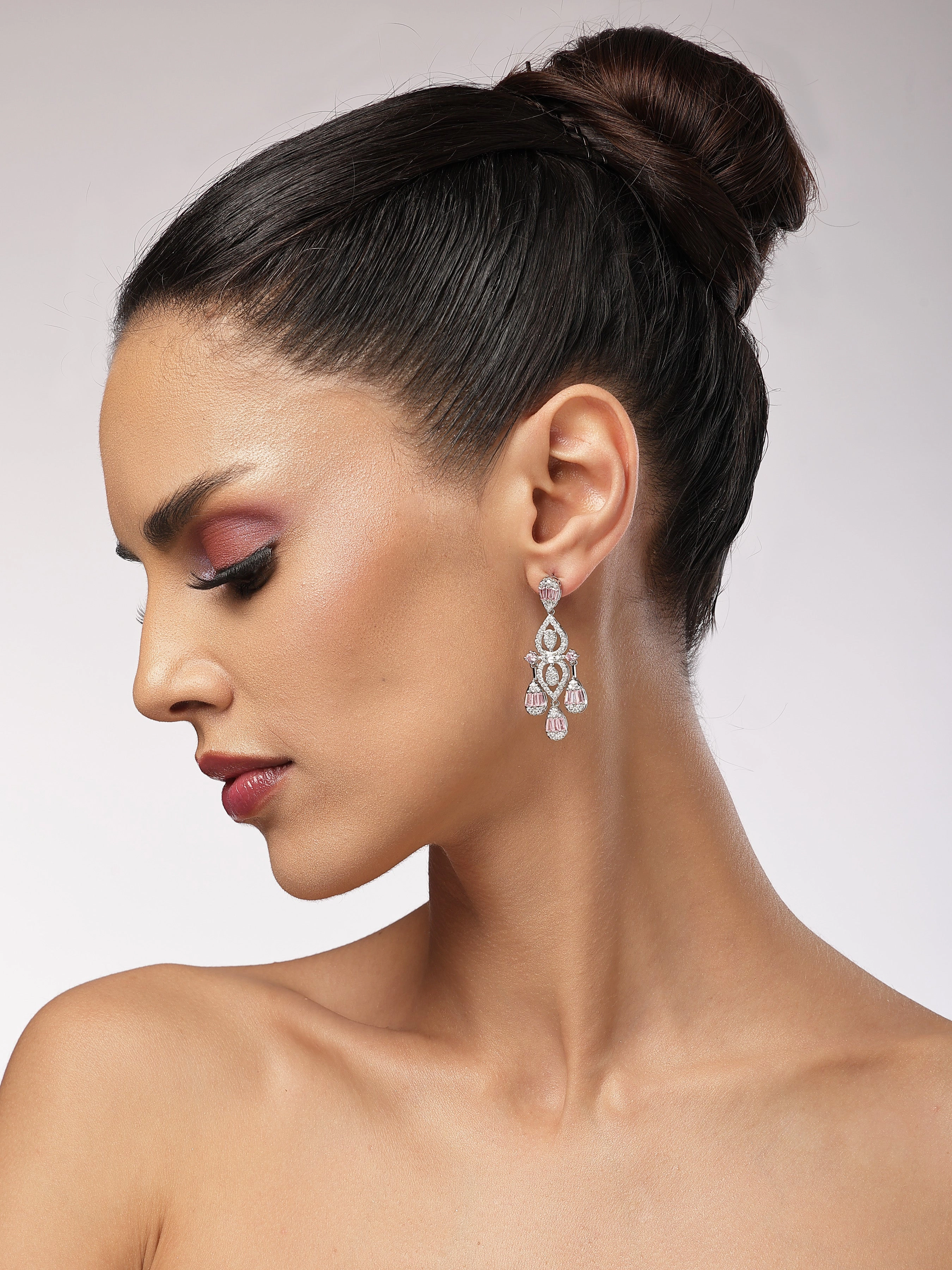 AGP PARIS Womens Geometric Chandelier Statement Earrings