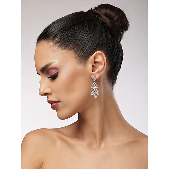 AGP PARIS Womens Geometric Chandelier Statement Chandelier Earrings