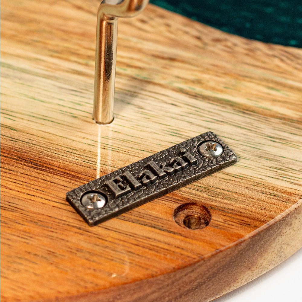 Elakai  One of a Kind Epoxy Resin Live-Edge Wood Hook and Ring Toss Game
