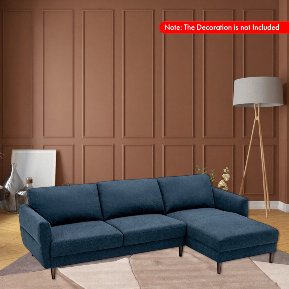 Hivvago Modern L-Shaped Sectional Sofa with Chaise and Solid Wooden Legs