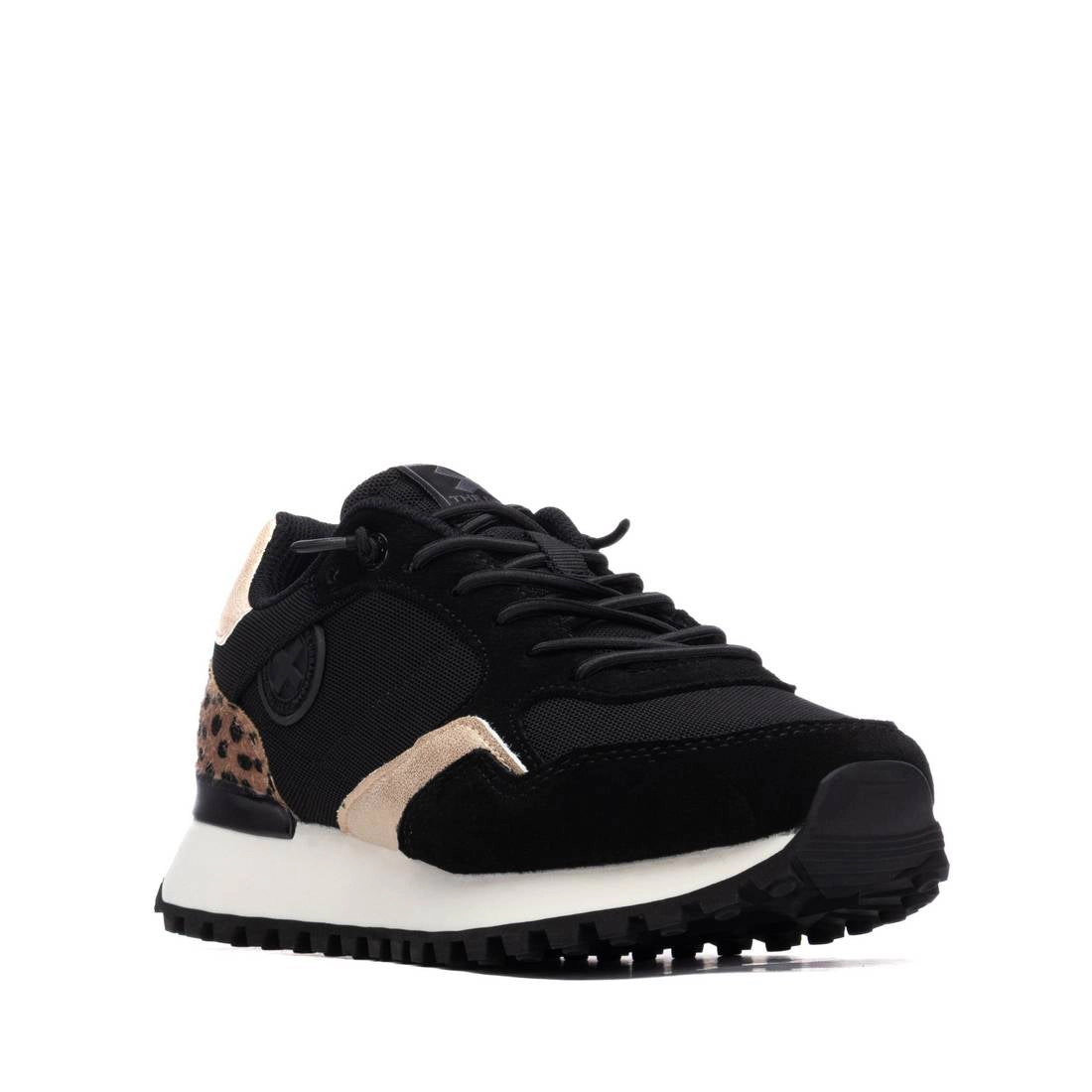 XTI Women's Sneakers Animal Print, Round Toe, Flat Heel