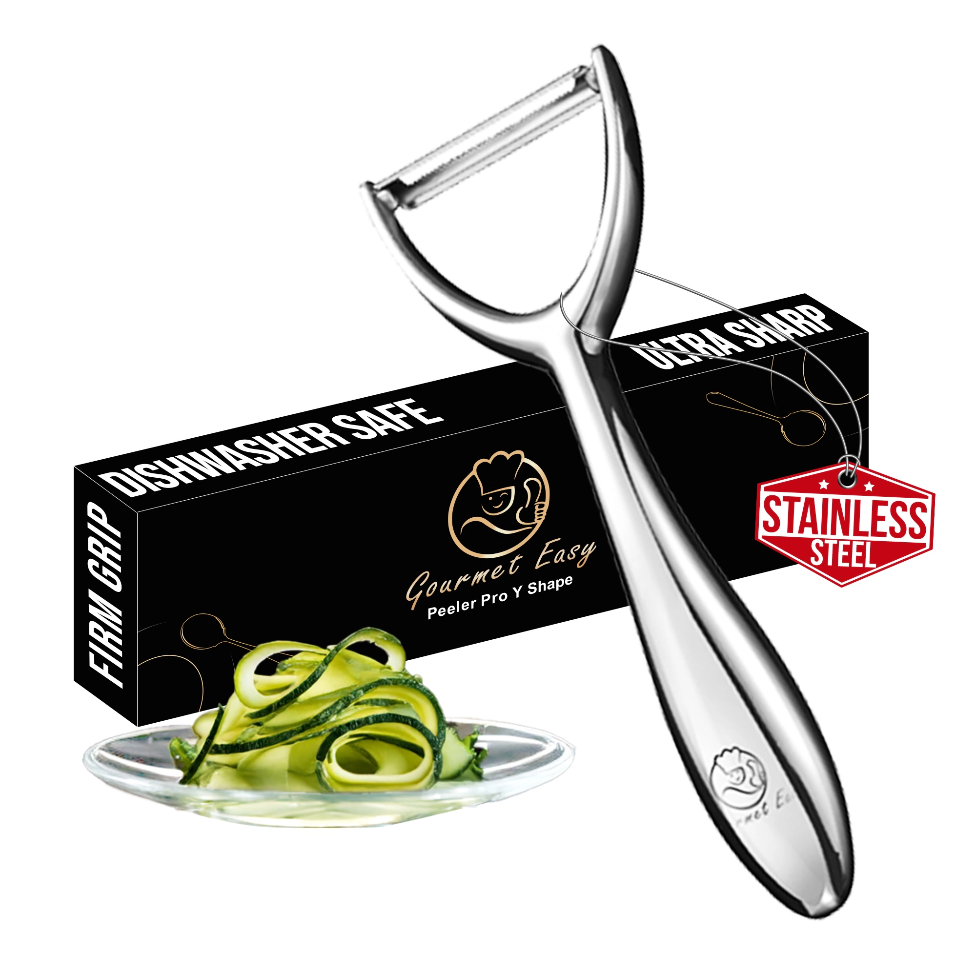 Gourmet Easy Vegetable Peeler, Apple Peeler, Stainless Steel Y Peeler for Fruits
