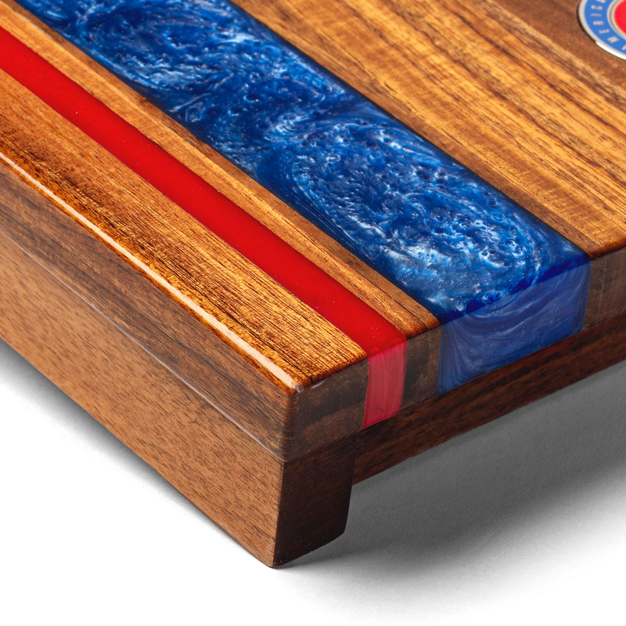 Elakai 1ft x 2ft Gameday Teams Epoxy Resin Wood Compact Travel Cornhole Board Set