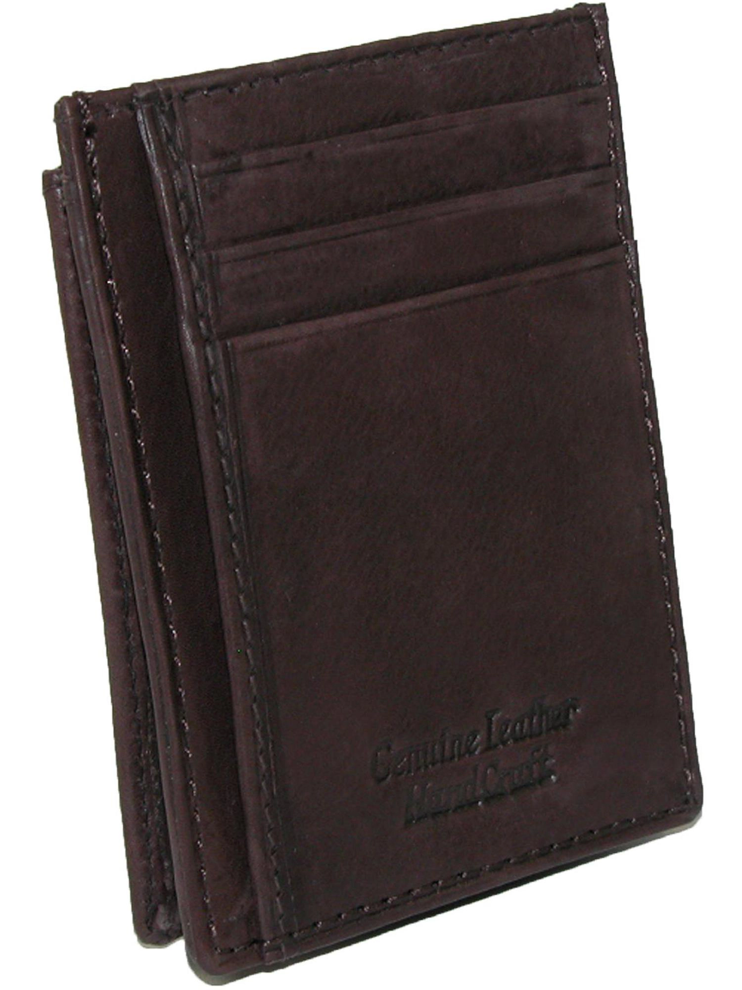 Paul & Taylor Men's Leather Front Pocket Credit Card ID Holder Wallet