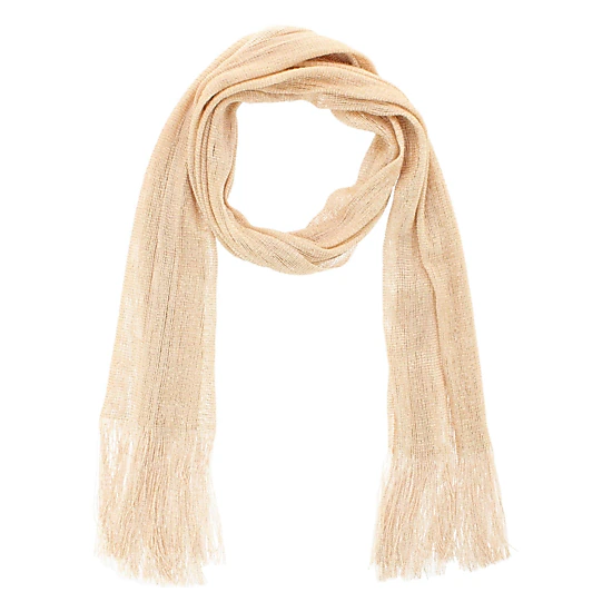 CTM Women's Shimmering Fringe Evening Shawl Scarf