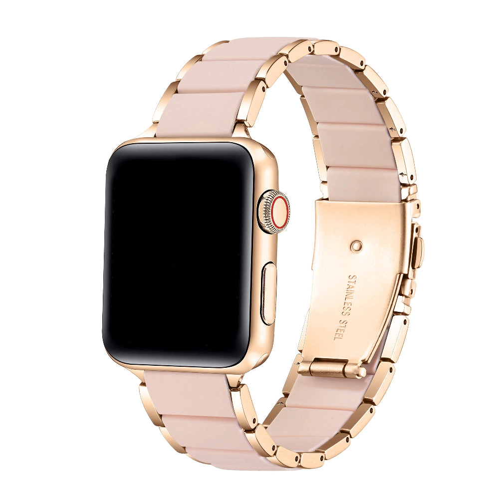 Posh Tech Womens Wren Silicone + Stainless Steel Band for Apple Watch