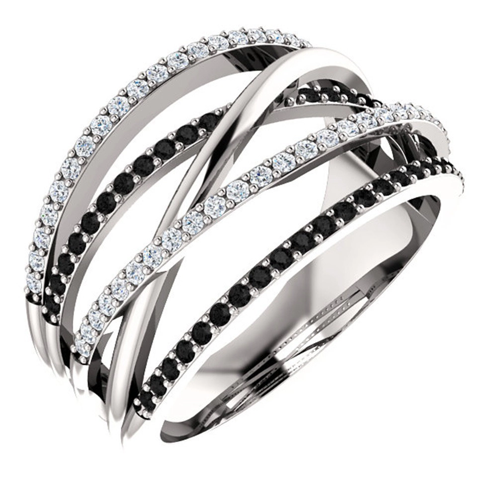 Luxury Micro Paved Zirconia Rings for Women Cross Jewelry