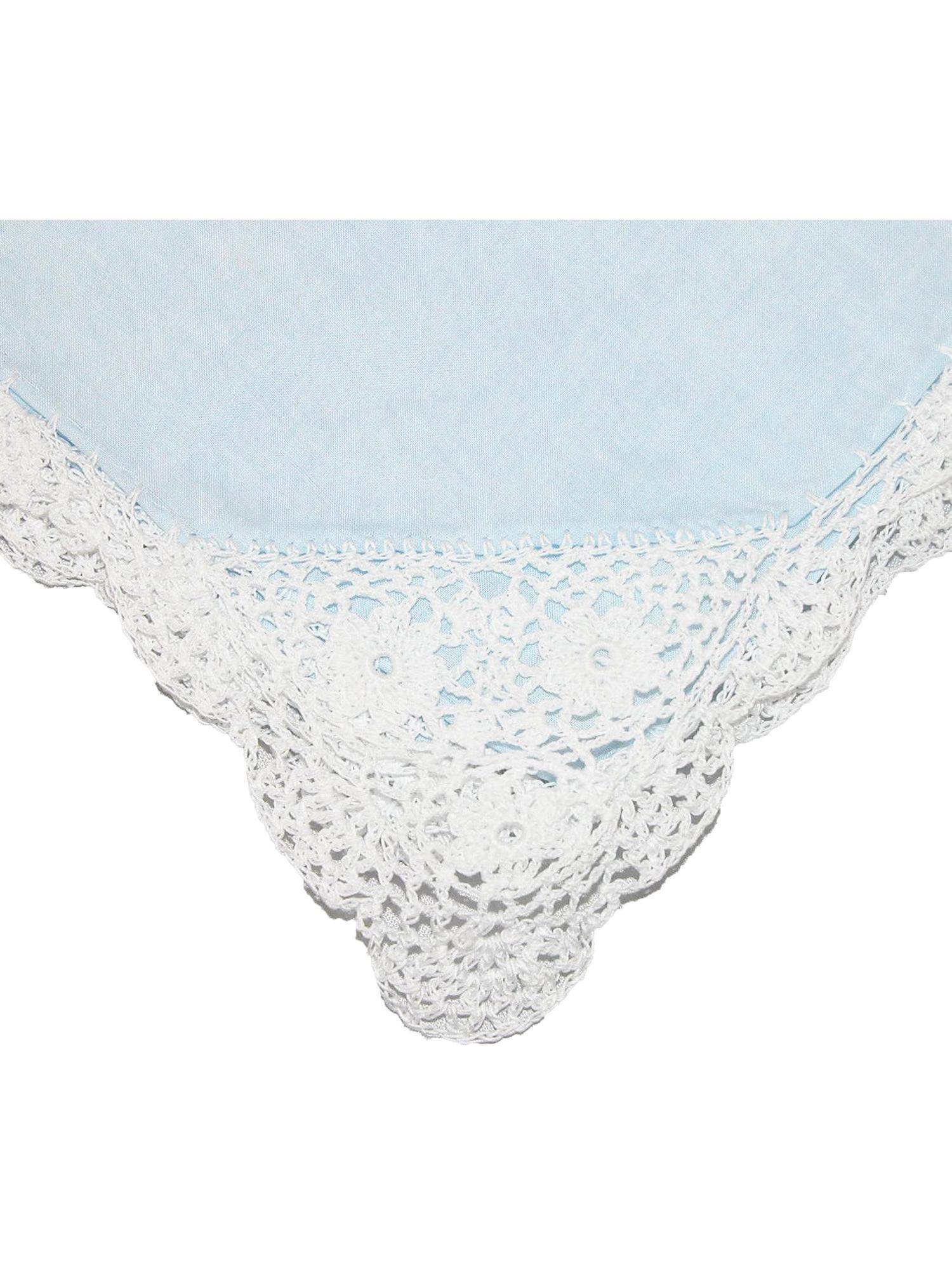 CTM Women's Cotton Bonnie Lace Handkerchief