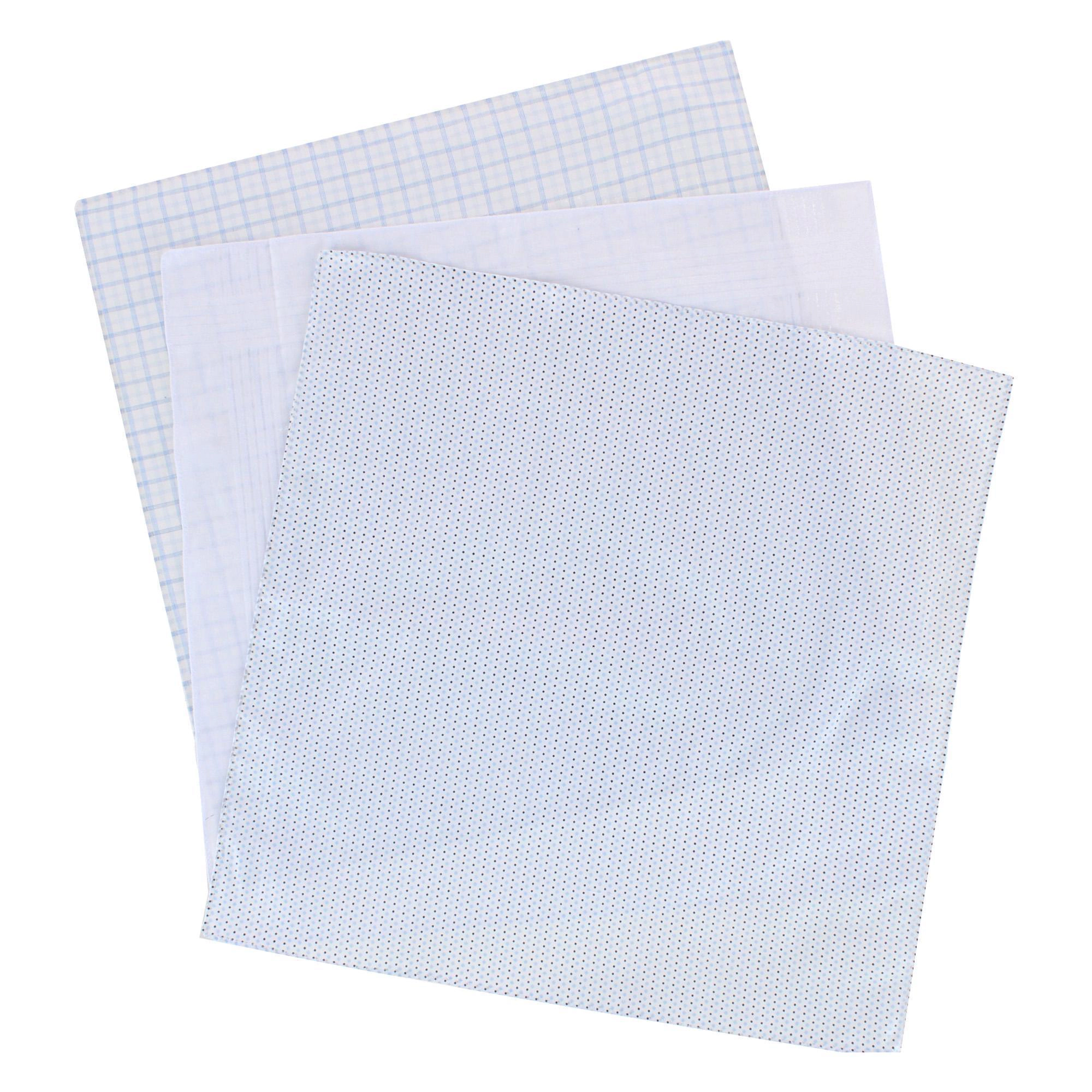 Essentials by Trafalgar Vibrant Dot and Check Patterned Blues Handkerchiefs