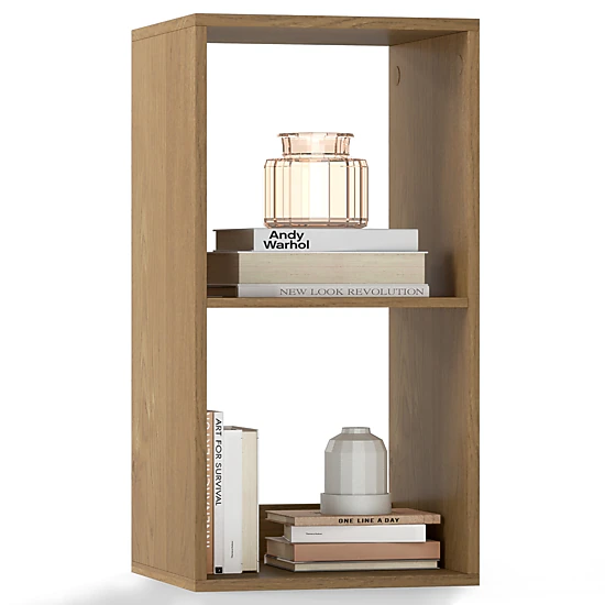 Costway 2-Cube Bookcase Open Back Bookshelf with Anti-tip Kit Modern Style Organizer