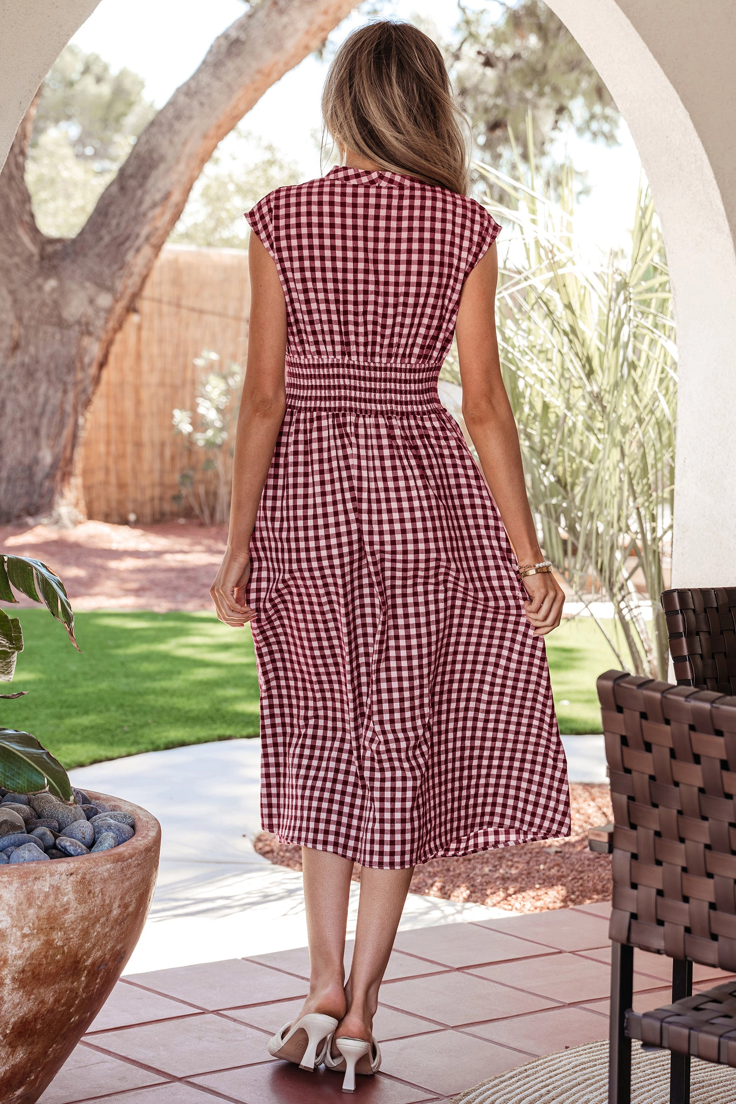 Threaded Pear Noor Flare Sleeveless Maxi Dress