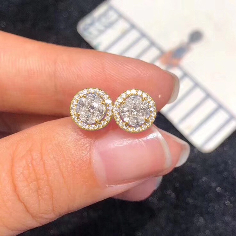Dazzling Cubic Zirconia Stud Earrings for Women Simple Versatile