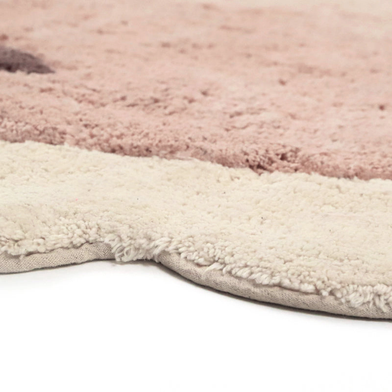 Nattiot  Washable Cotton Kid'S Bedroom Rug With A Small Sheep - Lolho