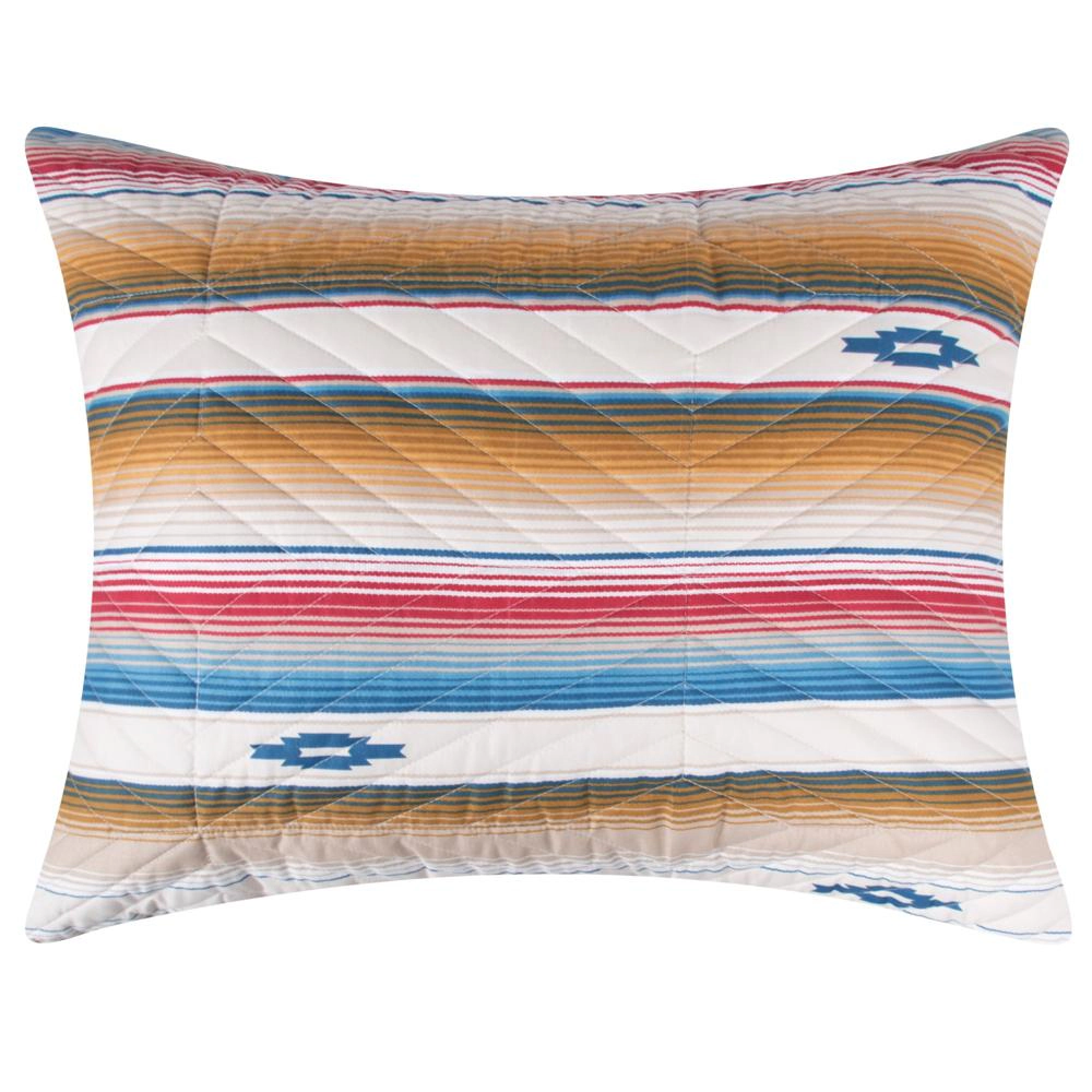 Barefoot Bungalow Painted Desert Embellished with Thunderbird Motifs and Geometric Chevron Sham