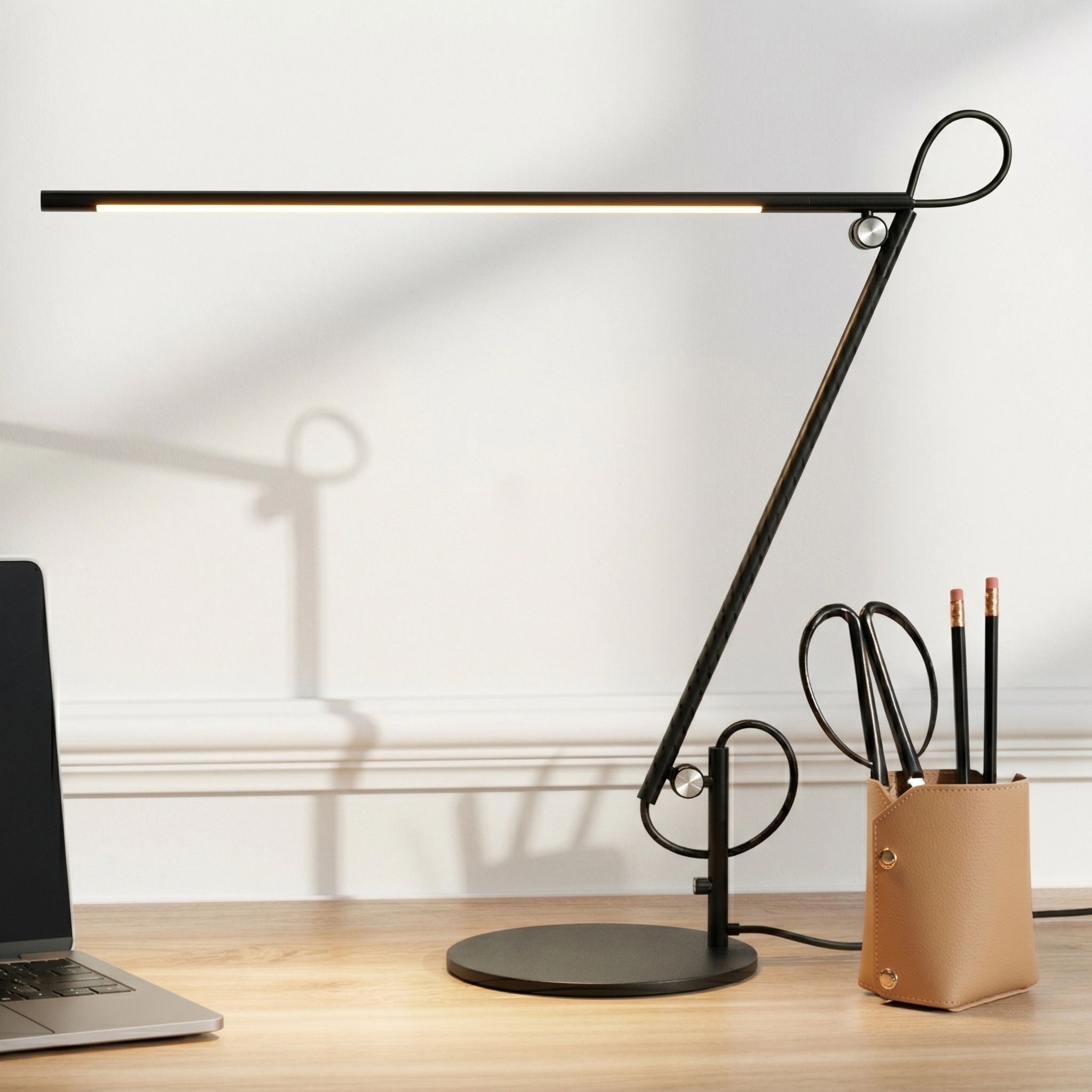 Brightech Axel Pleated Drum Desk Lamp