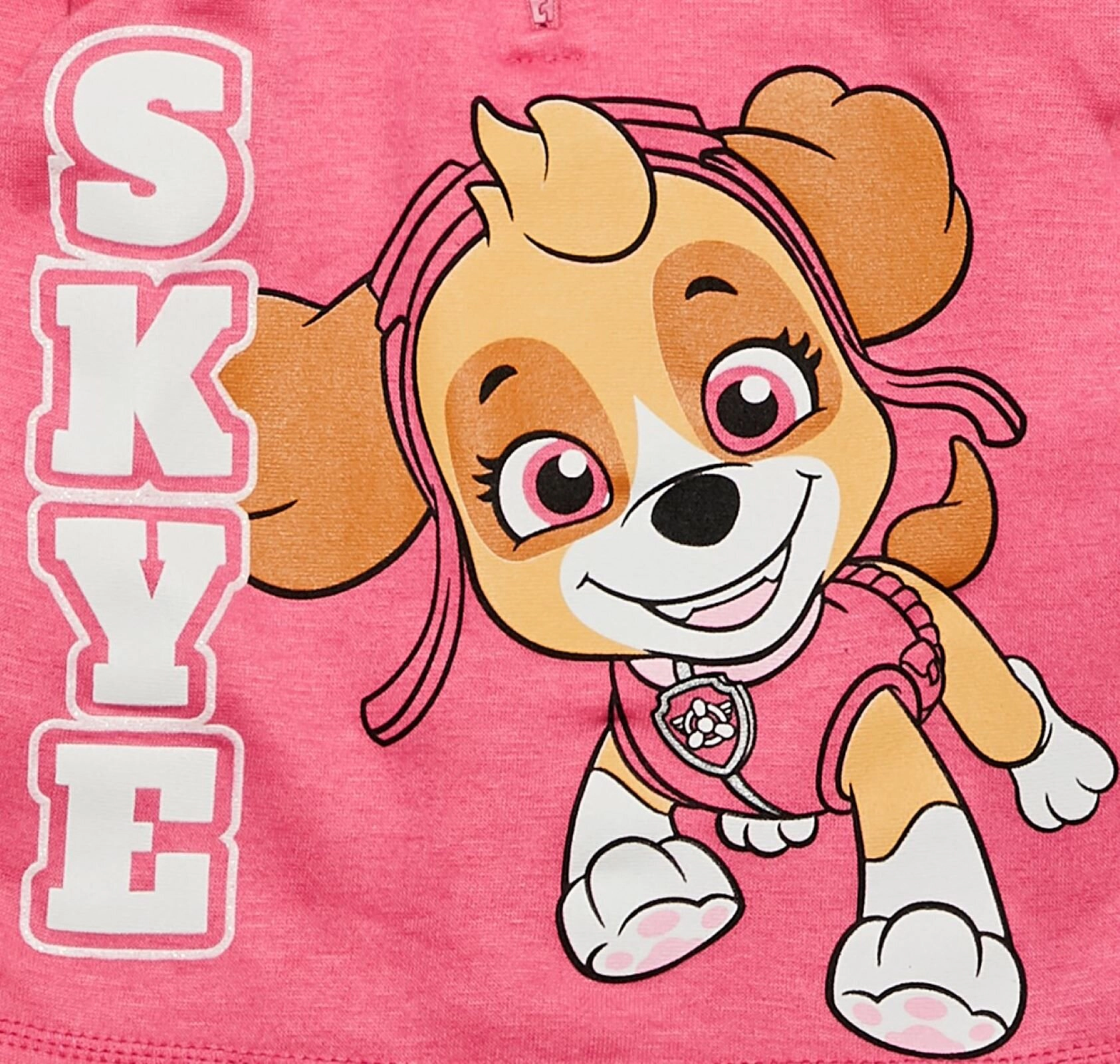 Nickelodeon Paw Patrol Skye Girls' Fleece Quarter-Zip Hooded Sweatshirt