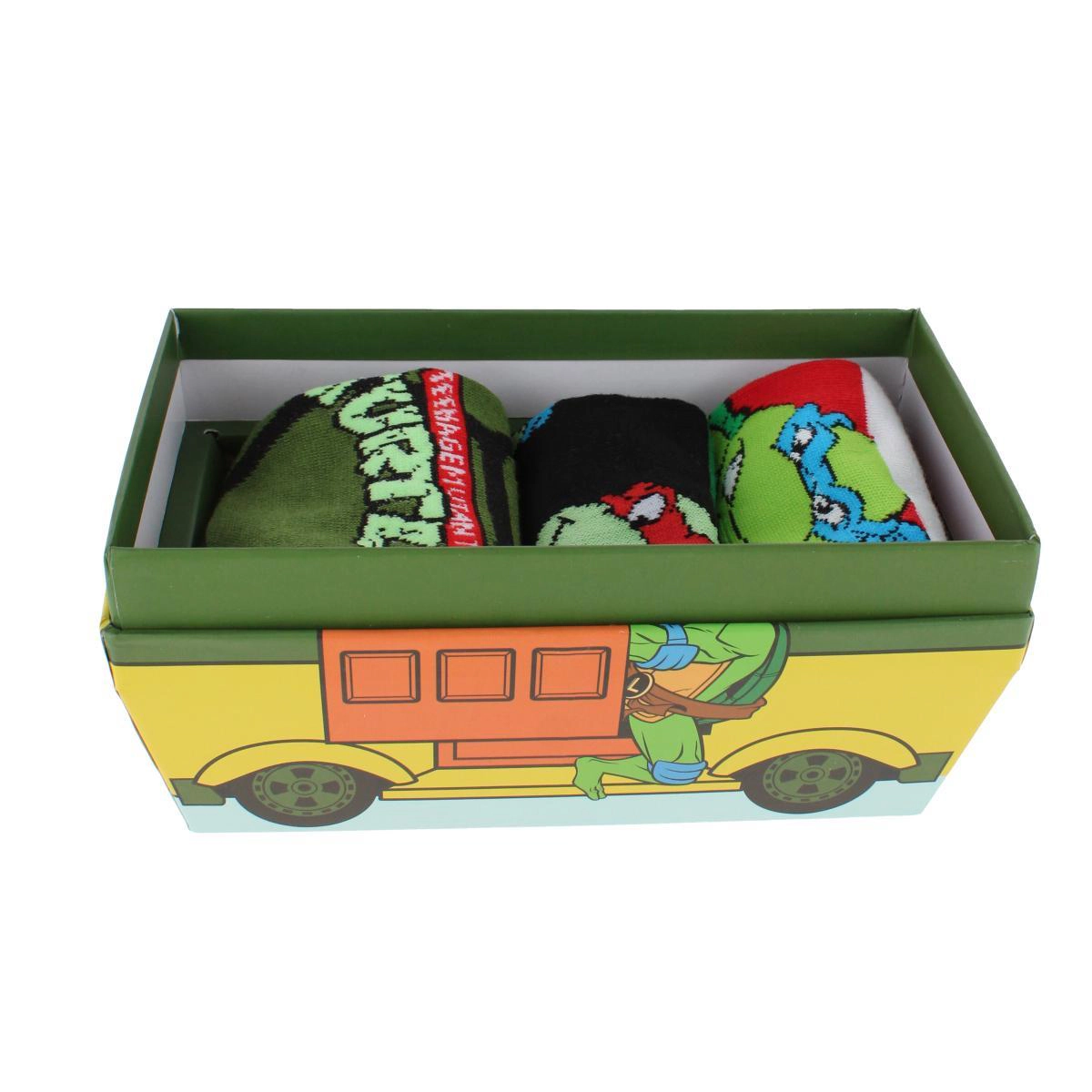 BioWorld Men's Teenage Mutant Ninja Turtles 3 Pack Crew Socks