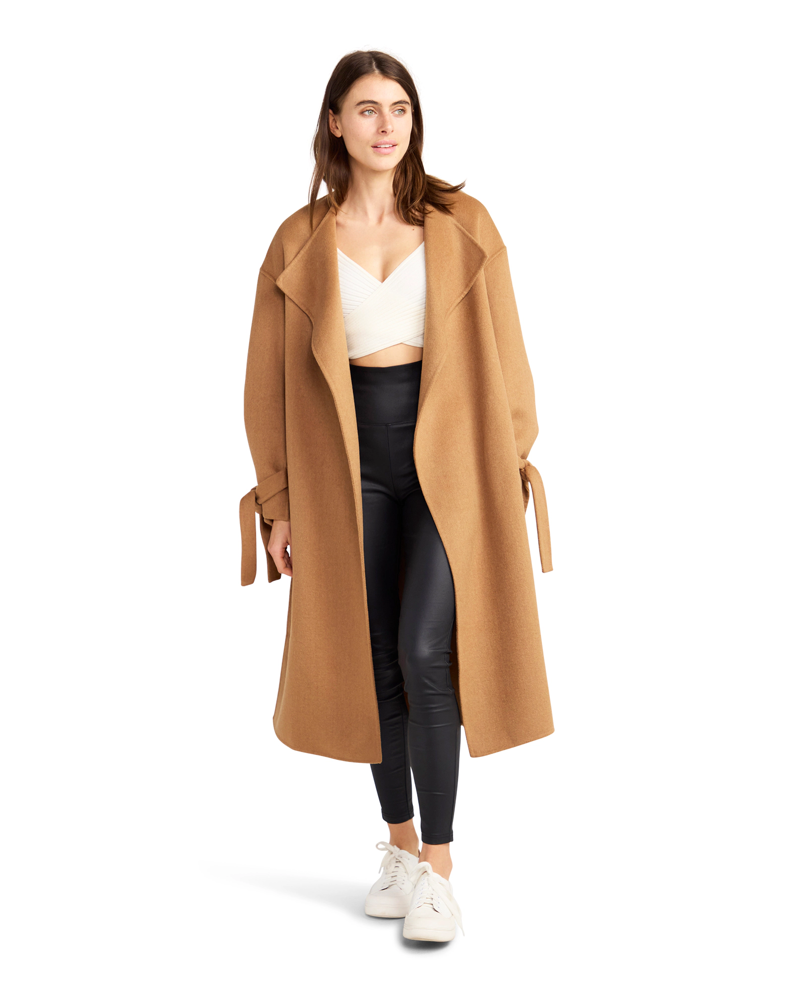 Belle & Bloom Womens Head Over Heels Collarless Robe Coat