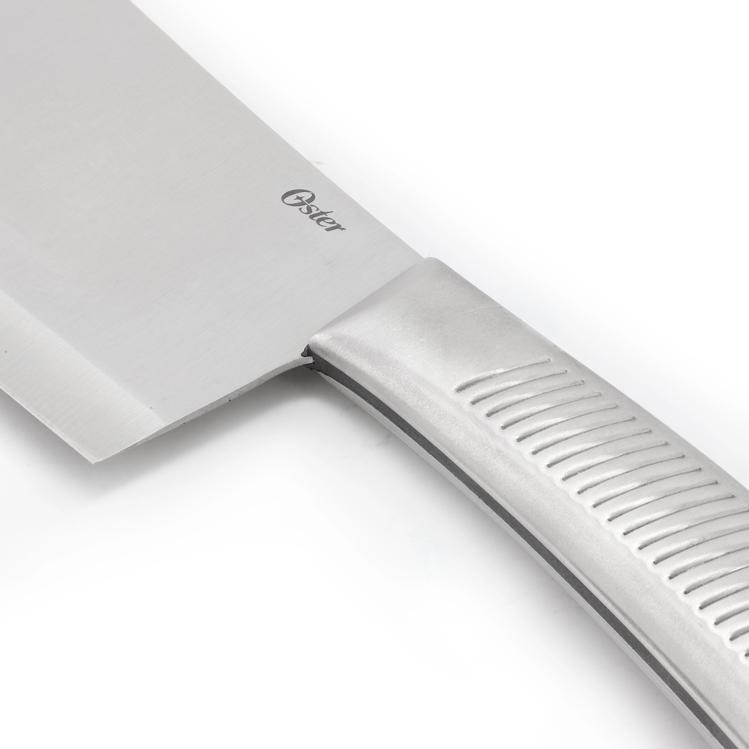 Oster Eddington 2 Piece Stainless Steel Cleaver and Scissors Set with Ridged Handles