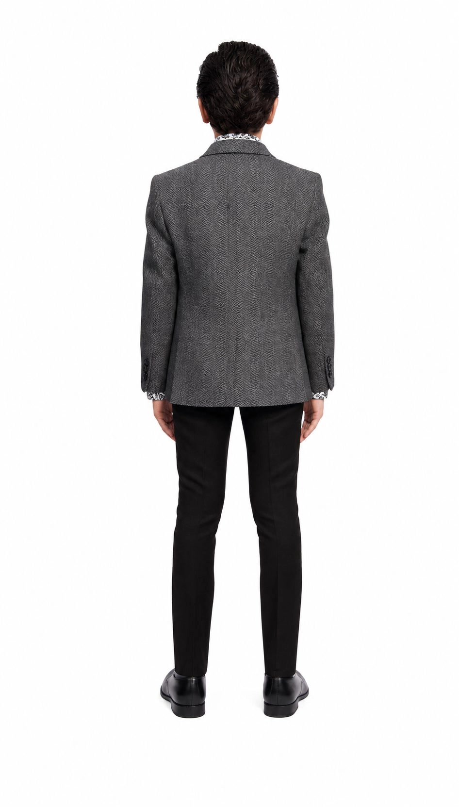 Elie Balleh Boys Slim Fit Herringbone Stylish