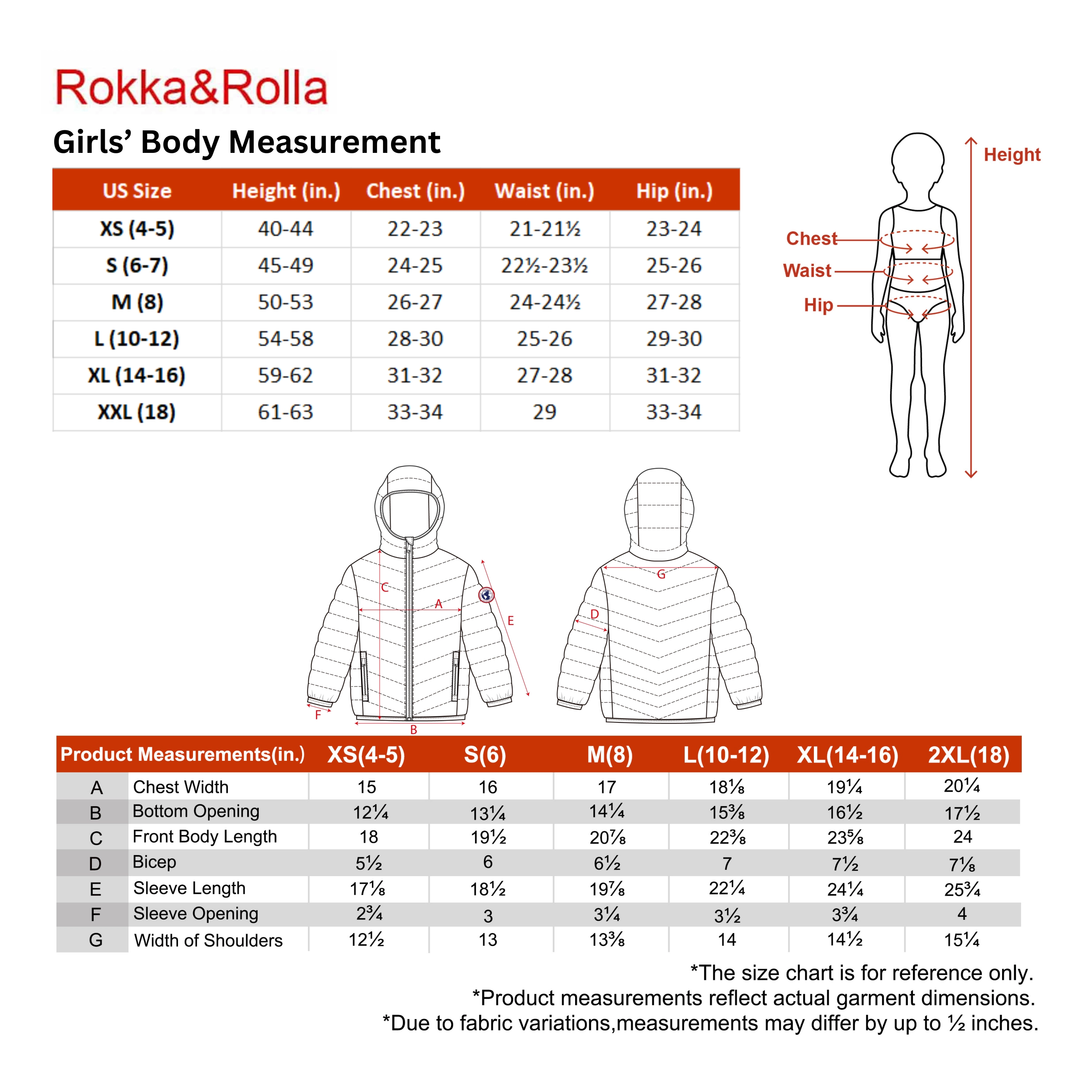Rokka&Rolla Little & Big Kid Girls Reversible Lightweight Puffer Jacket