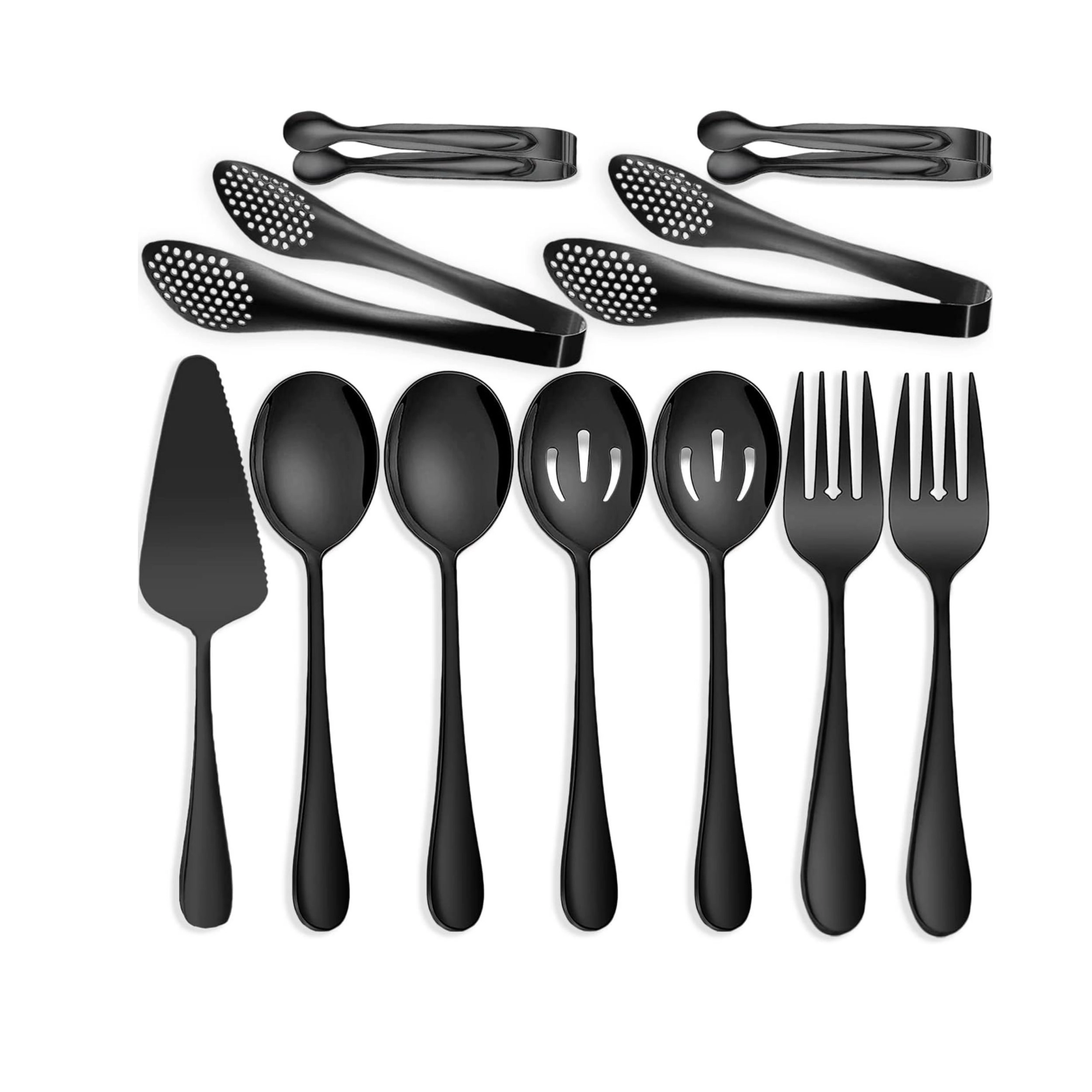 Stock Preferred Pack of 11 Stainless Steel Serving Utensil Set for Buffet and Parties